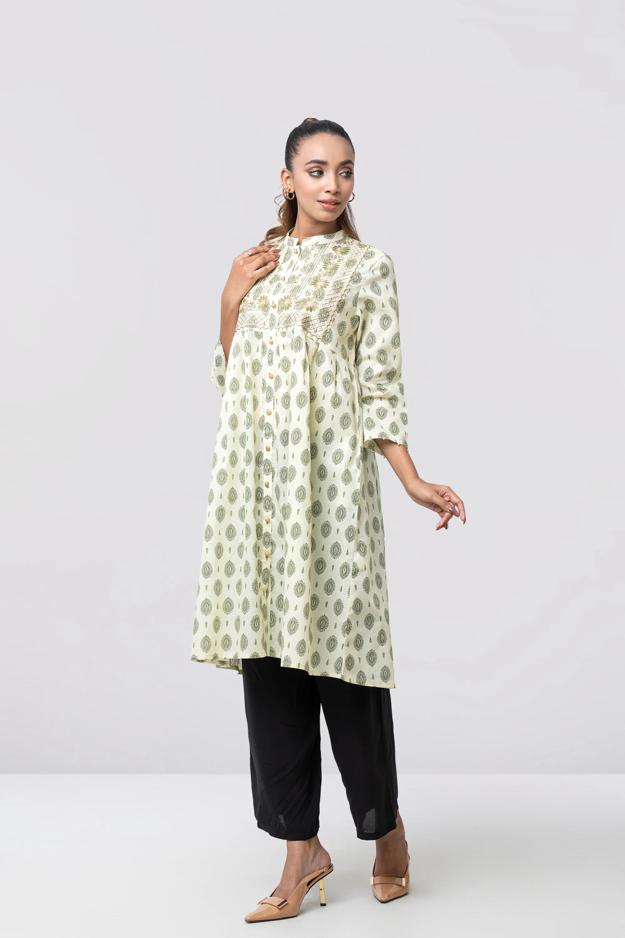 Smart Fit Embroidered Ethnic Kurta - Image 8