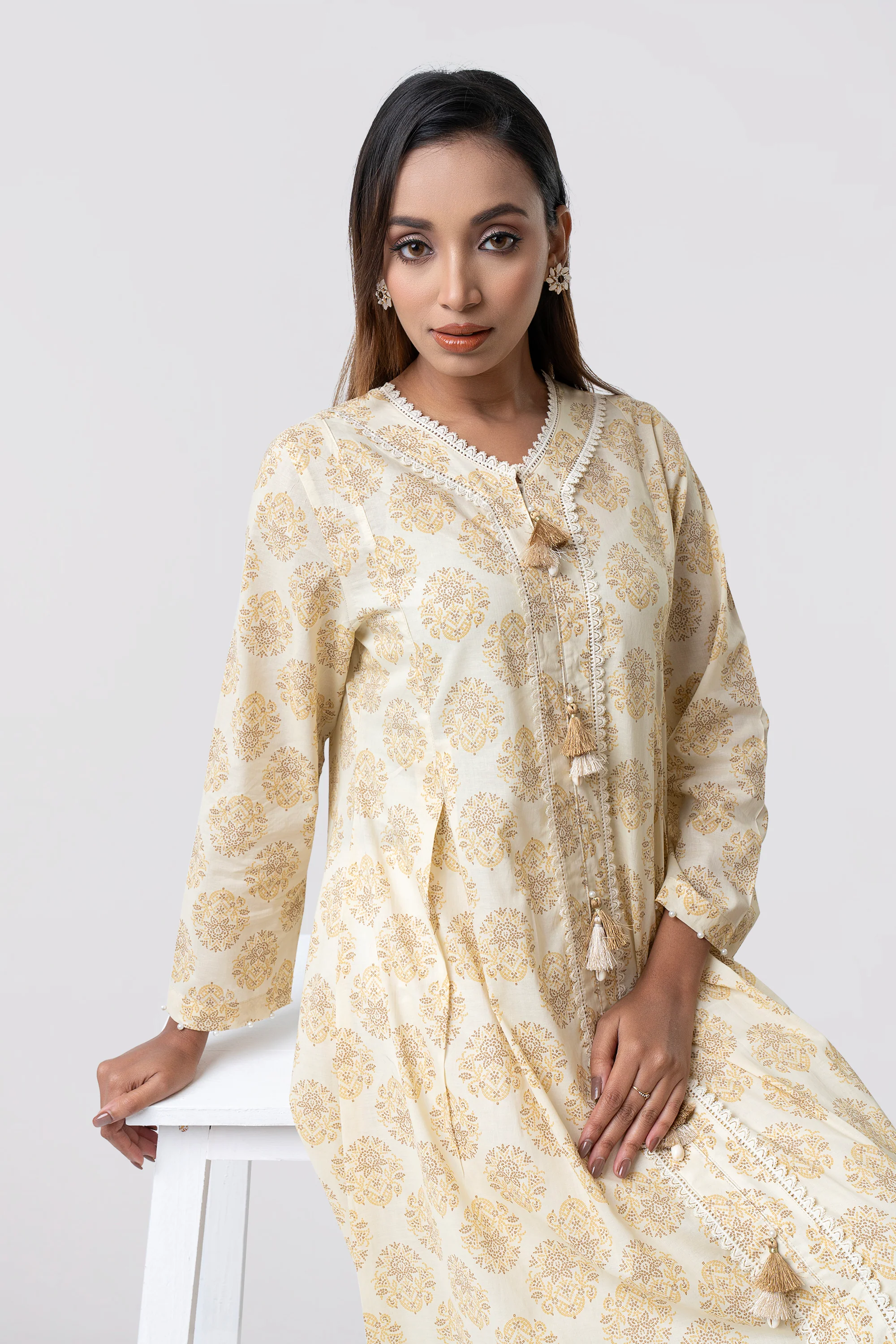 Smart Fit Printed Ethnic Kurta - Image 2