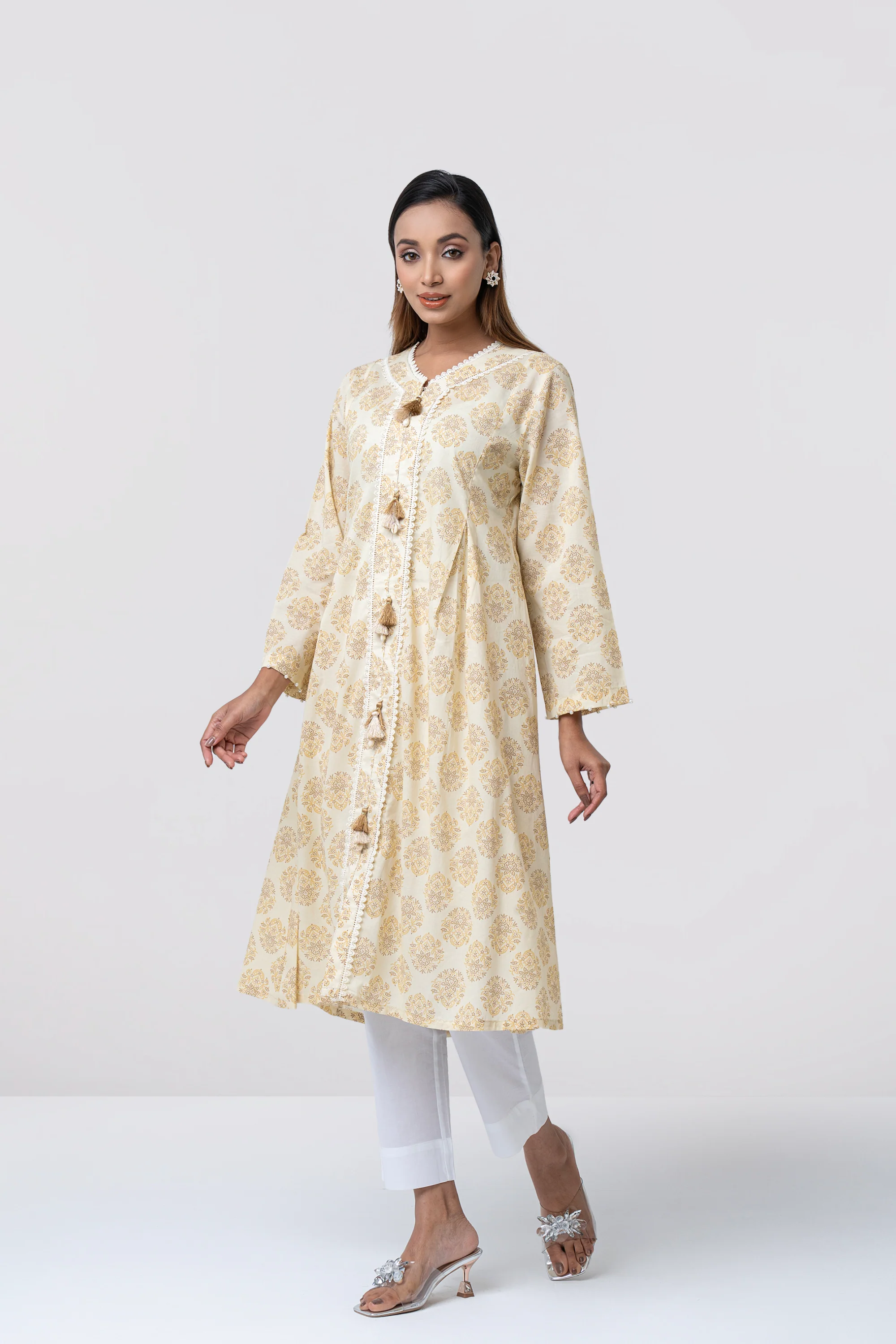 Smart Fit Printed Ethnic Kurta - Image 3