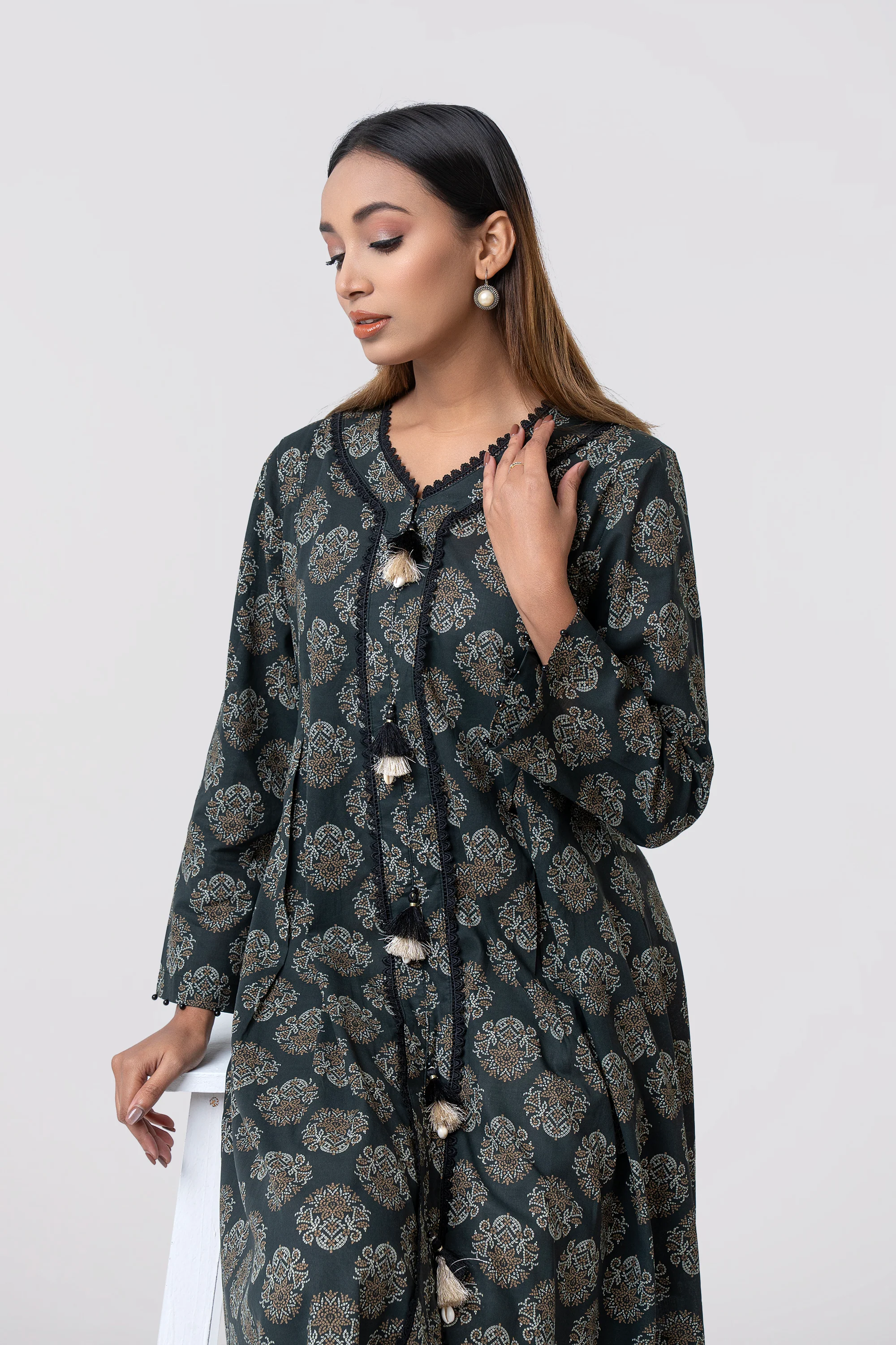 Smart Fit Printed Ethnic Kurta - Image 8
