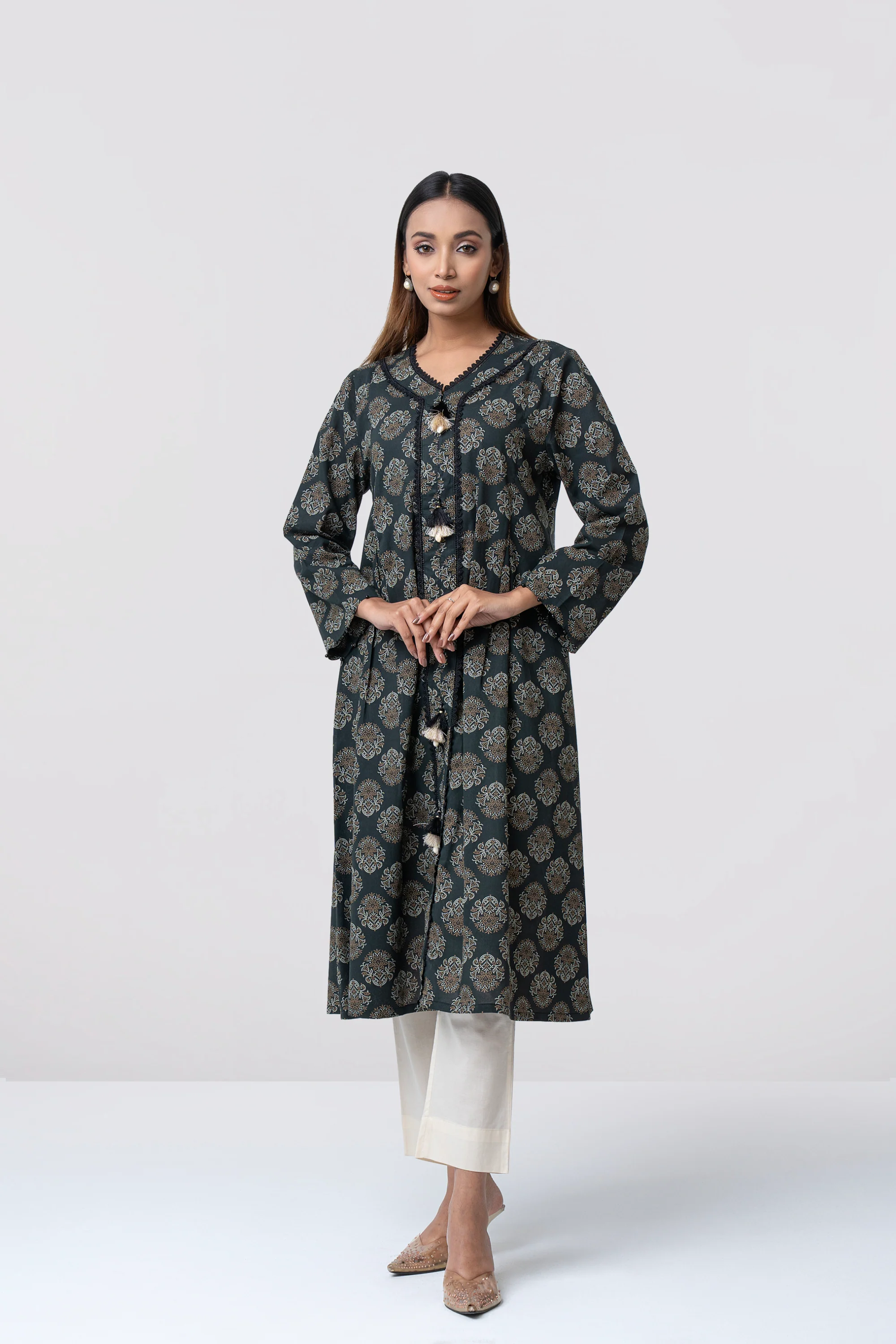 Smart Fit Printed Ethnic Kurta - Image 9