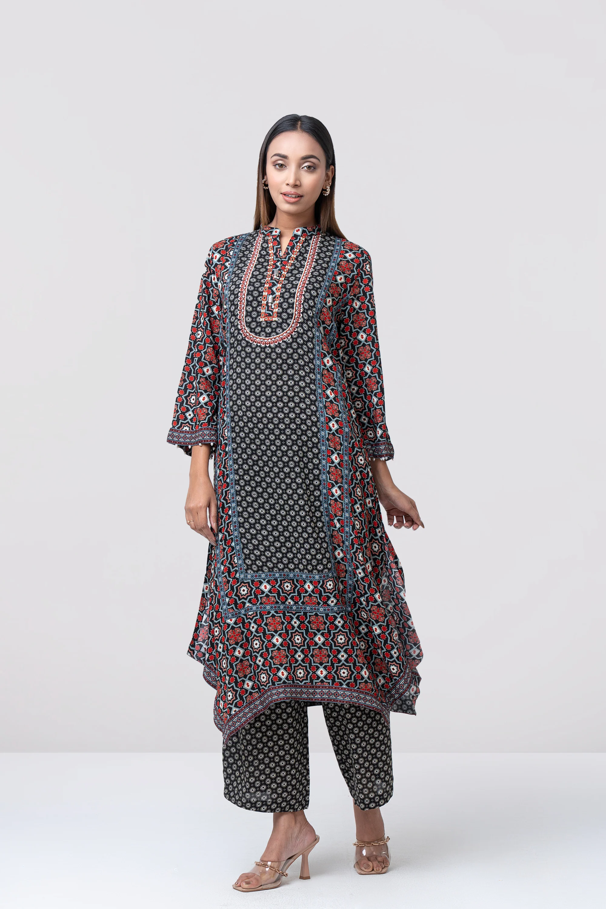 Smart Fit Embroidered Viscose Ethnic Kurta - Image 3