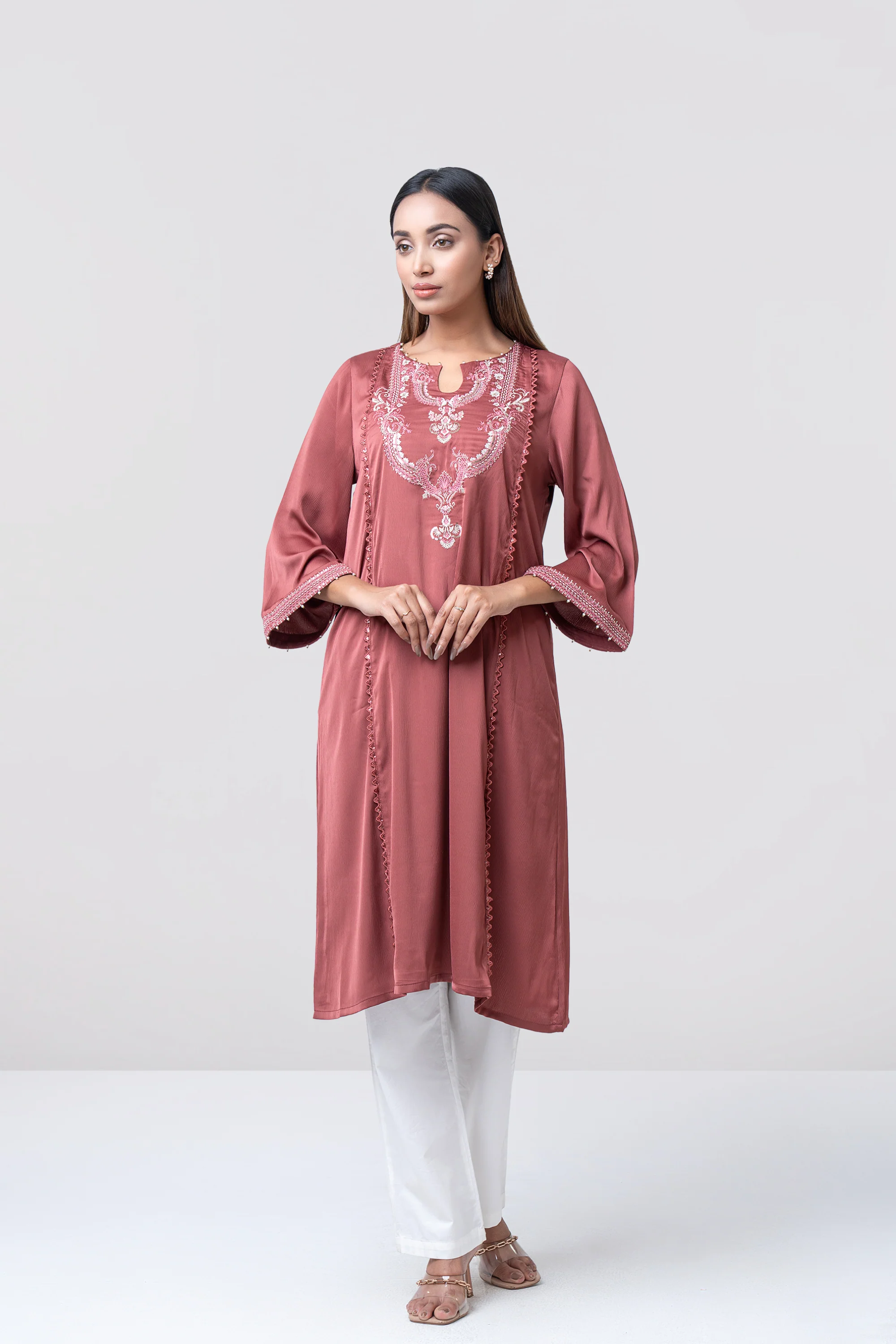 Smart Fit Embroidered Ethnic Kurta - Image 3
