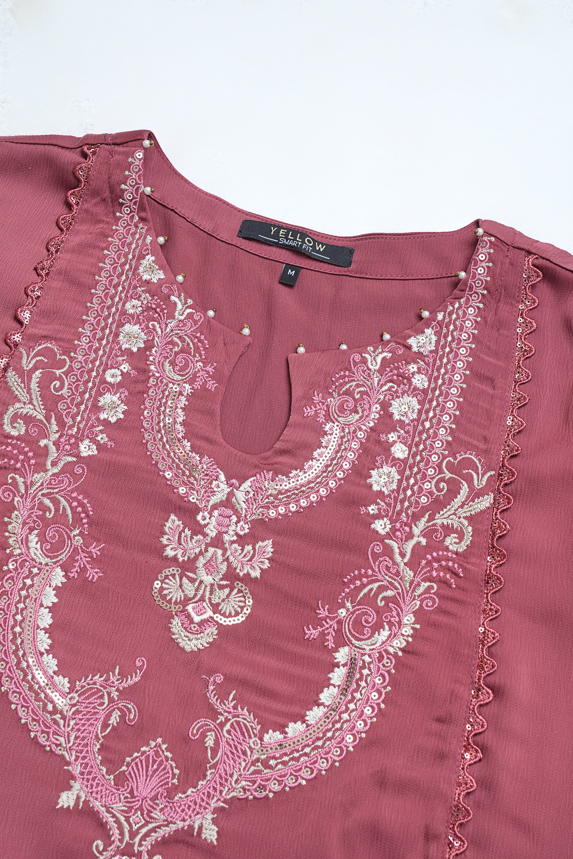 Smart Fit Embroidered Ethnic Kurta - Image 7