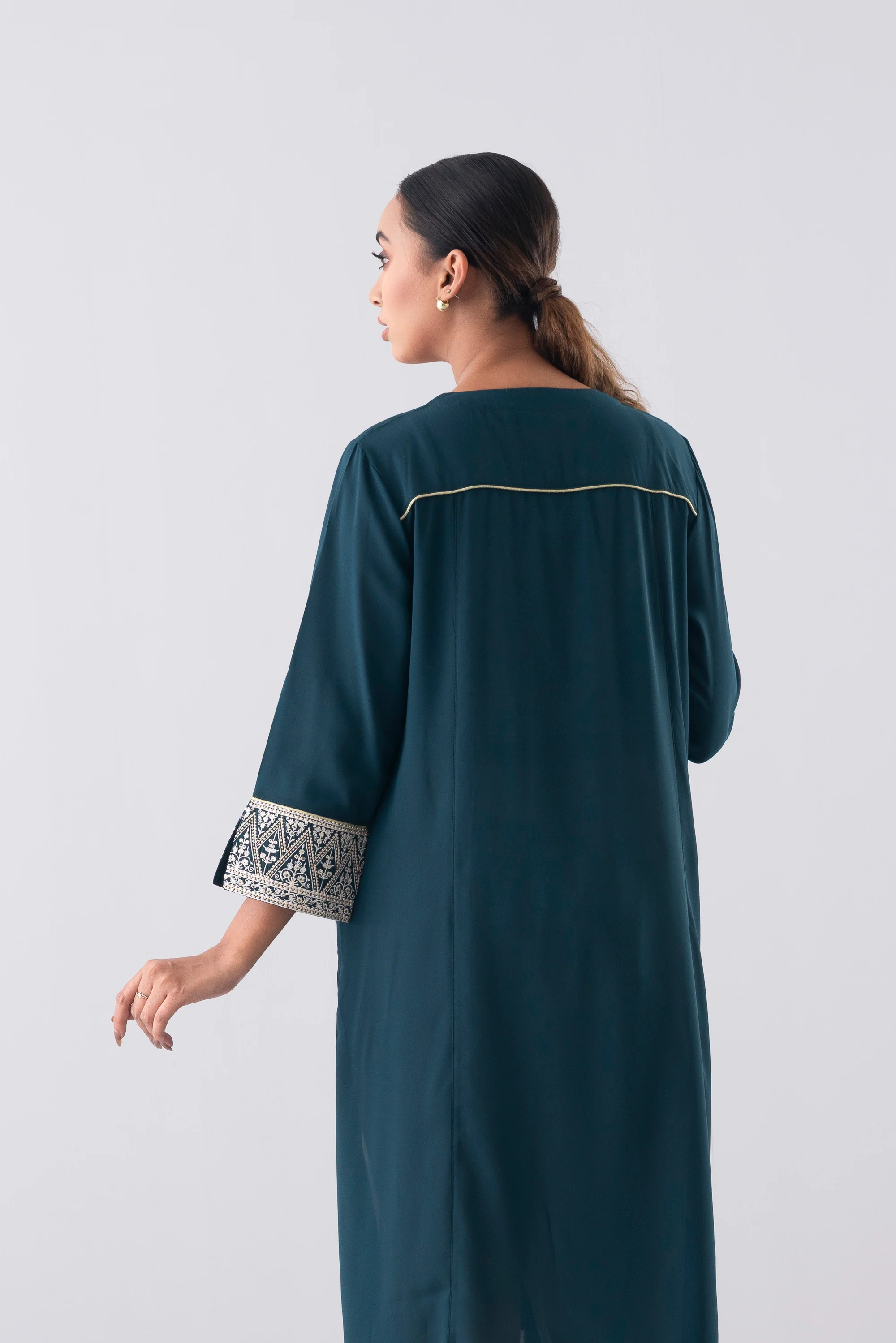 Smart Fit Embroidered Ethnic Kurta - Image 6