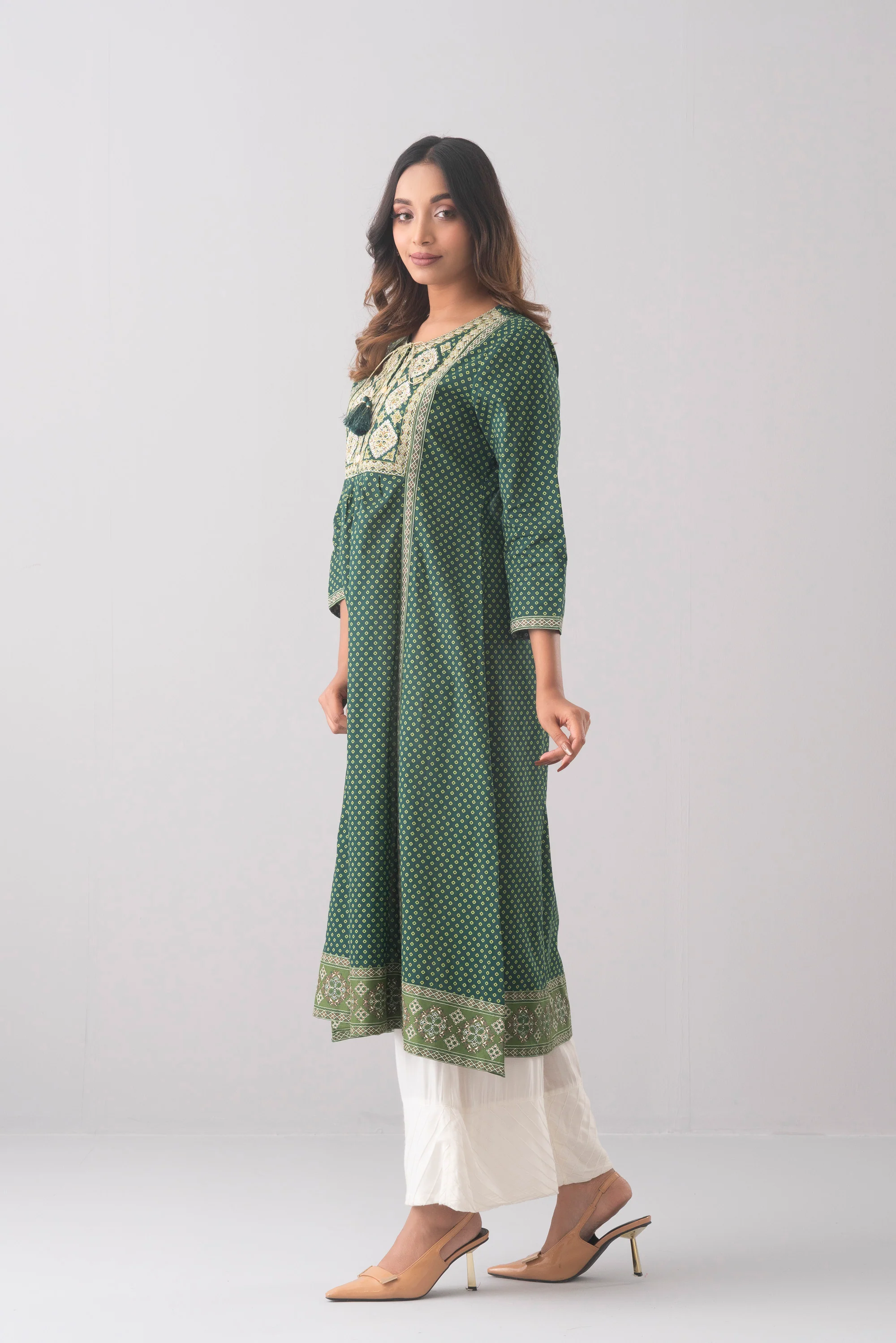 Smart Fit Printed Ethnic Kurta - Image 3