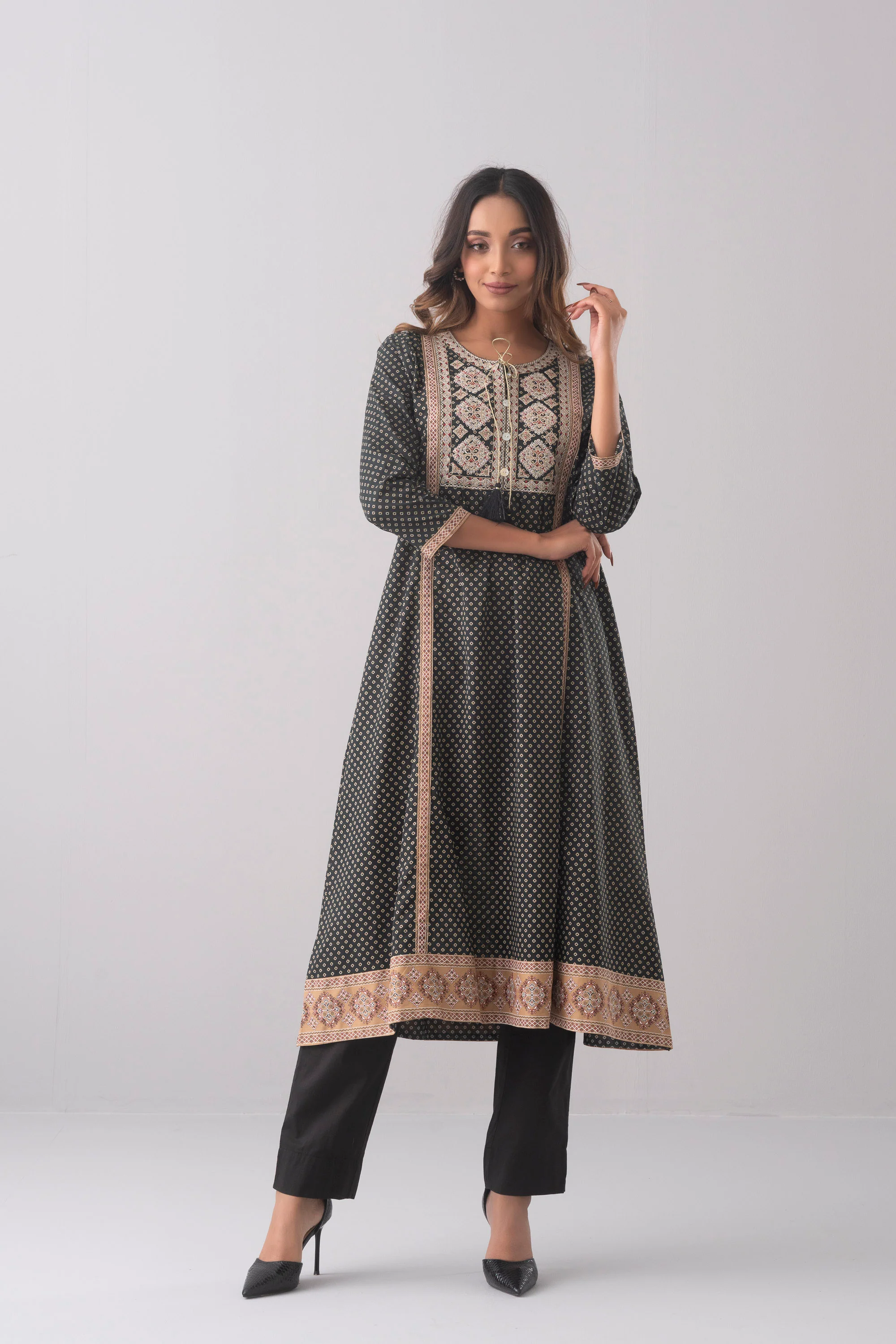 Smart Fit Printed Ethnic Kurta - Image 7