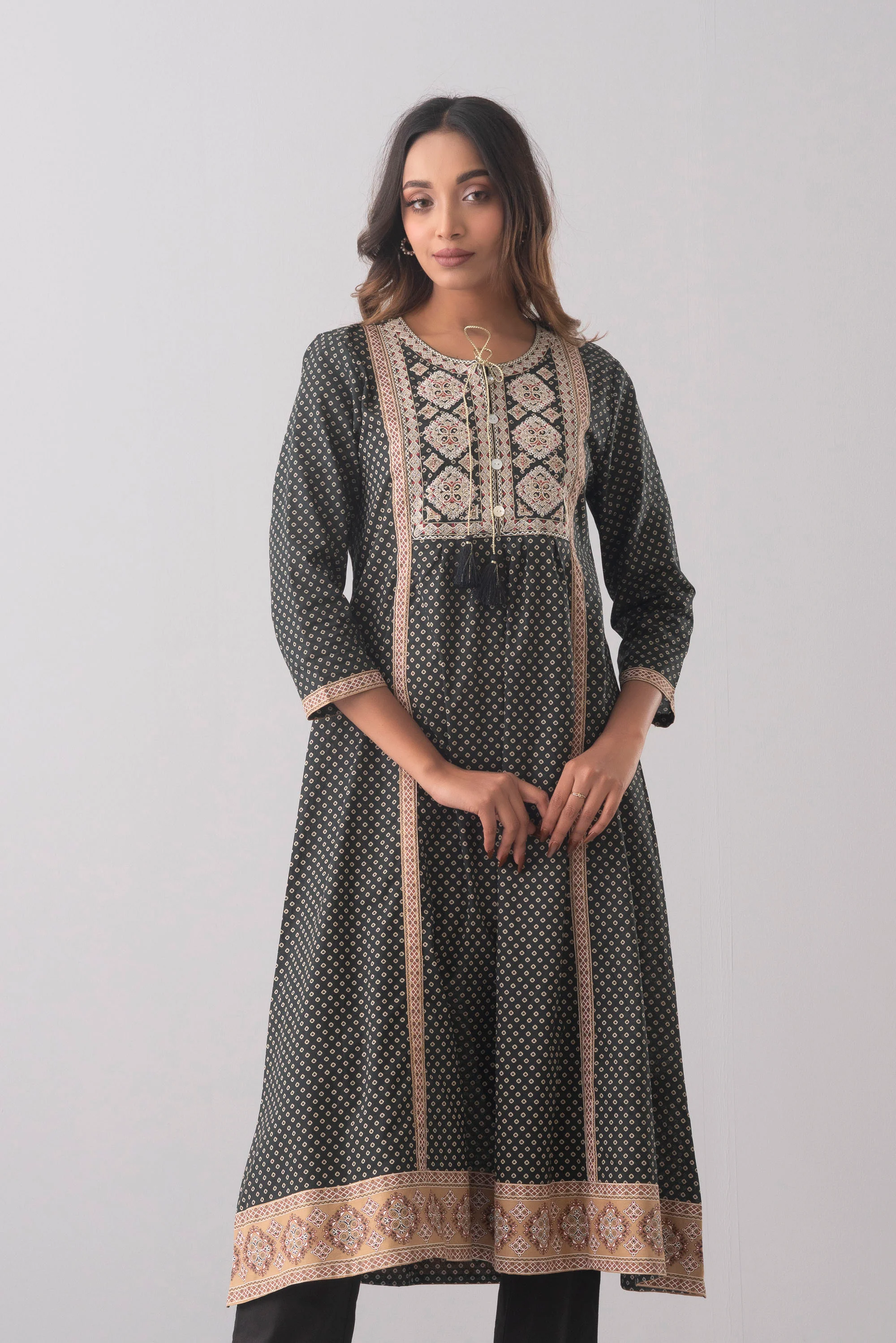 Smart Fit Printed Ethnic Kurta - Image 9