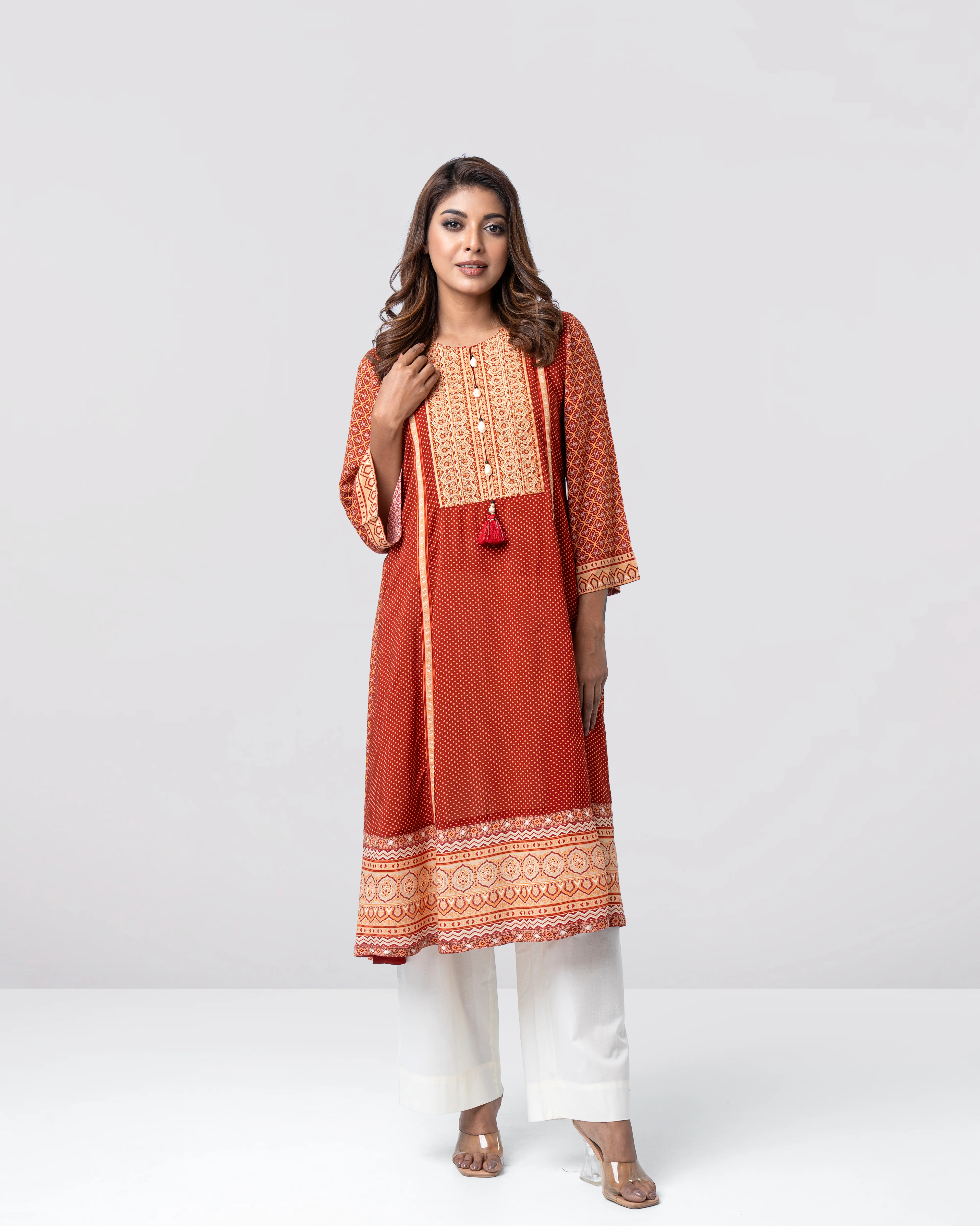 Smart Fit Embroirdered Viscose Ethnic Kurta - Image 10