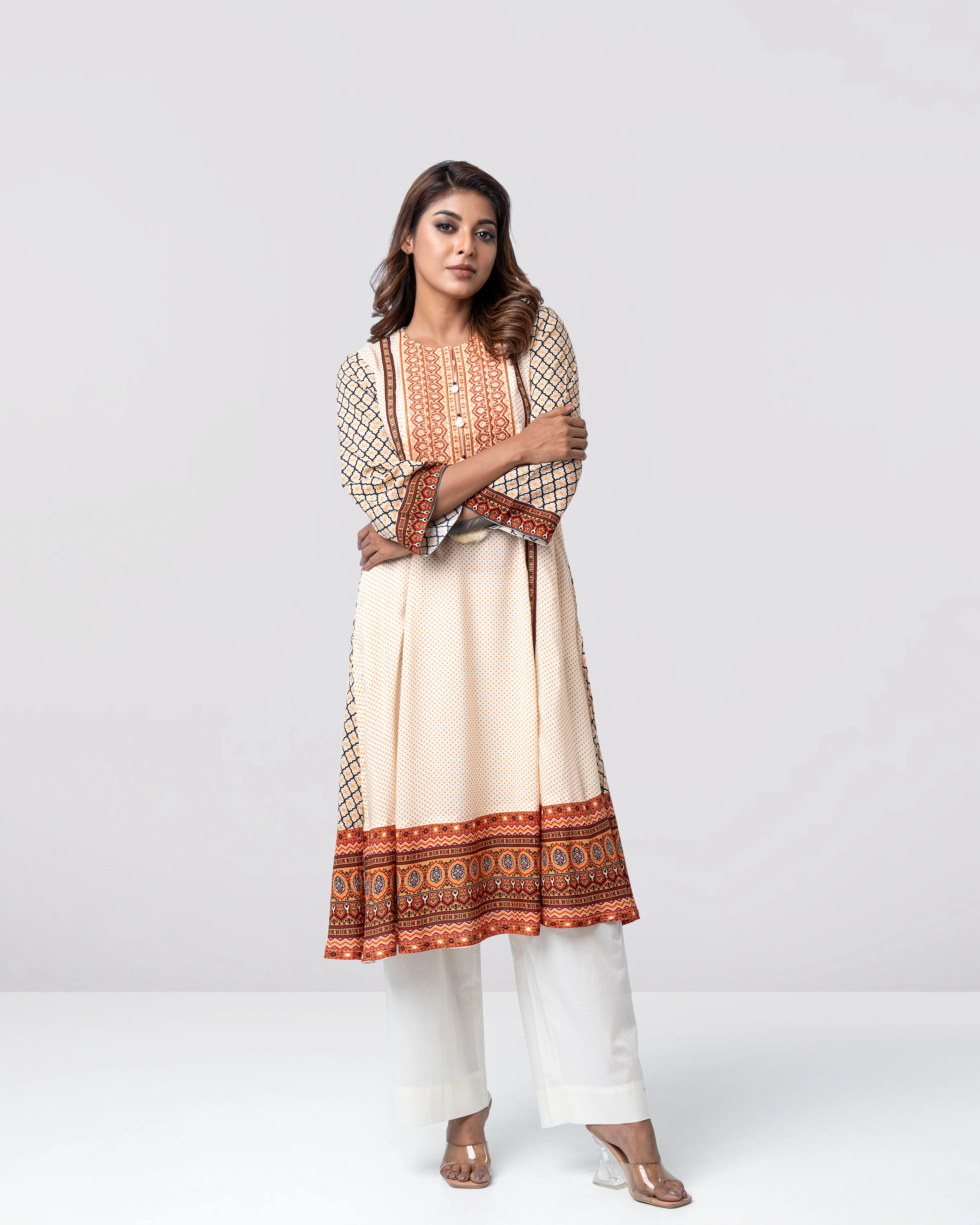 Smart Fit Embroirdered Viscose Ethnic Kurta - Image 3