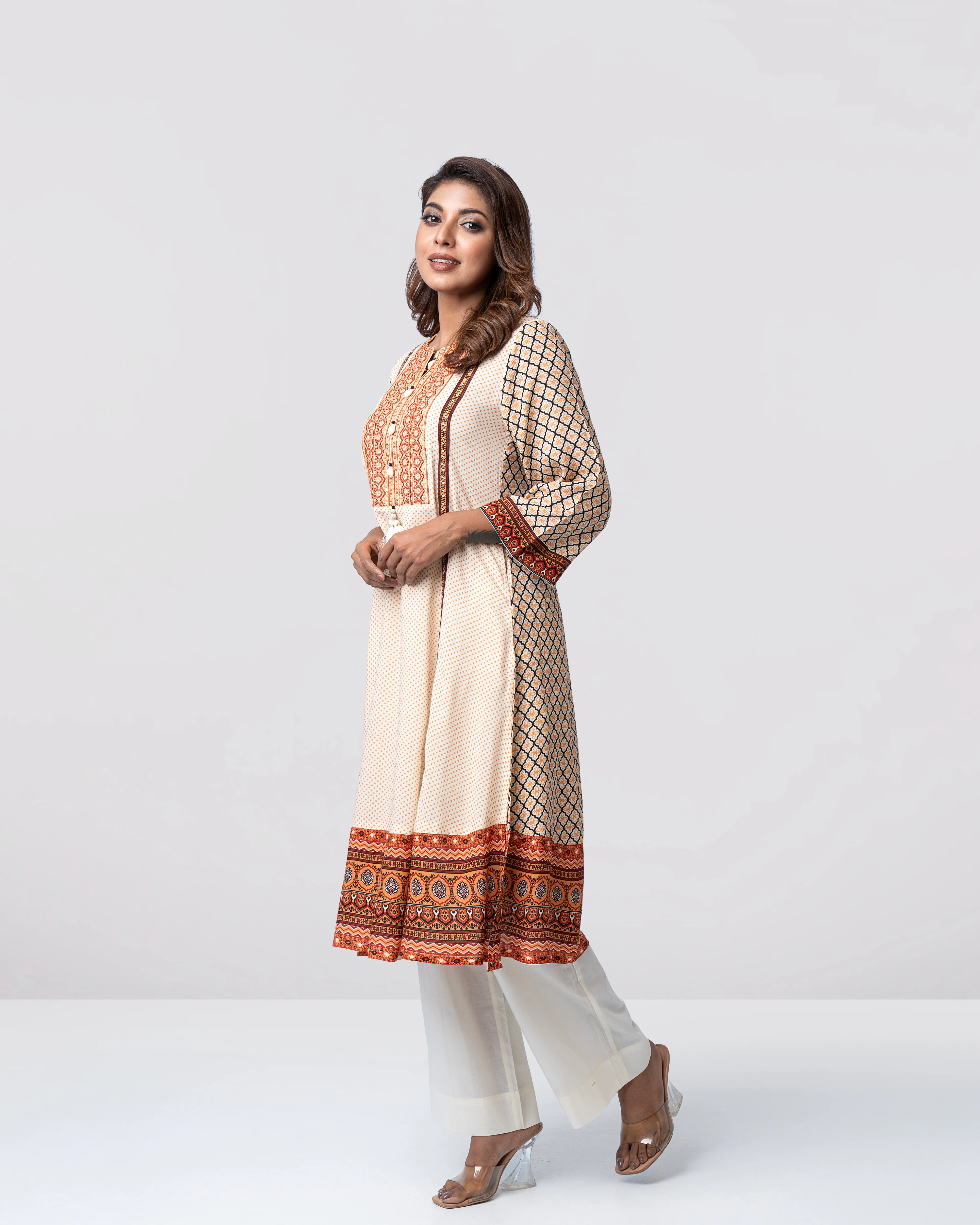 Smart Fit Embroirdered Viscose Ethnic Kurta - Image 5