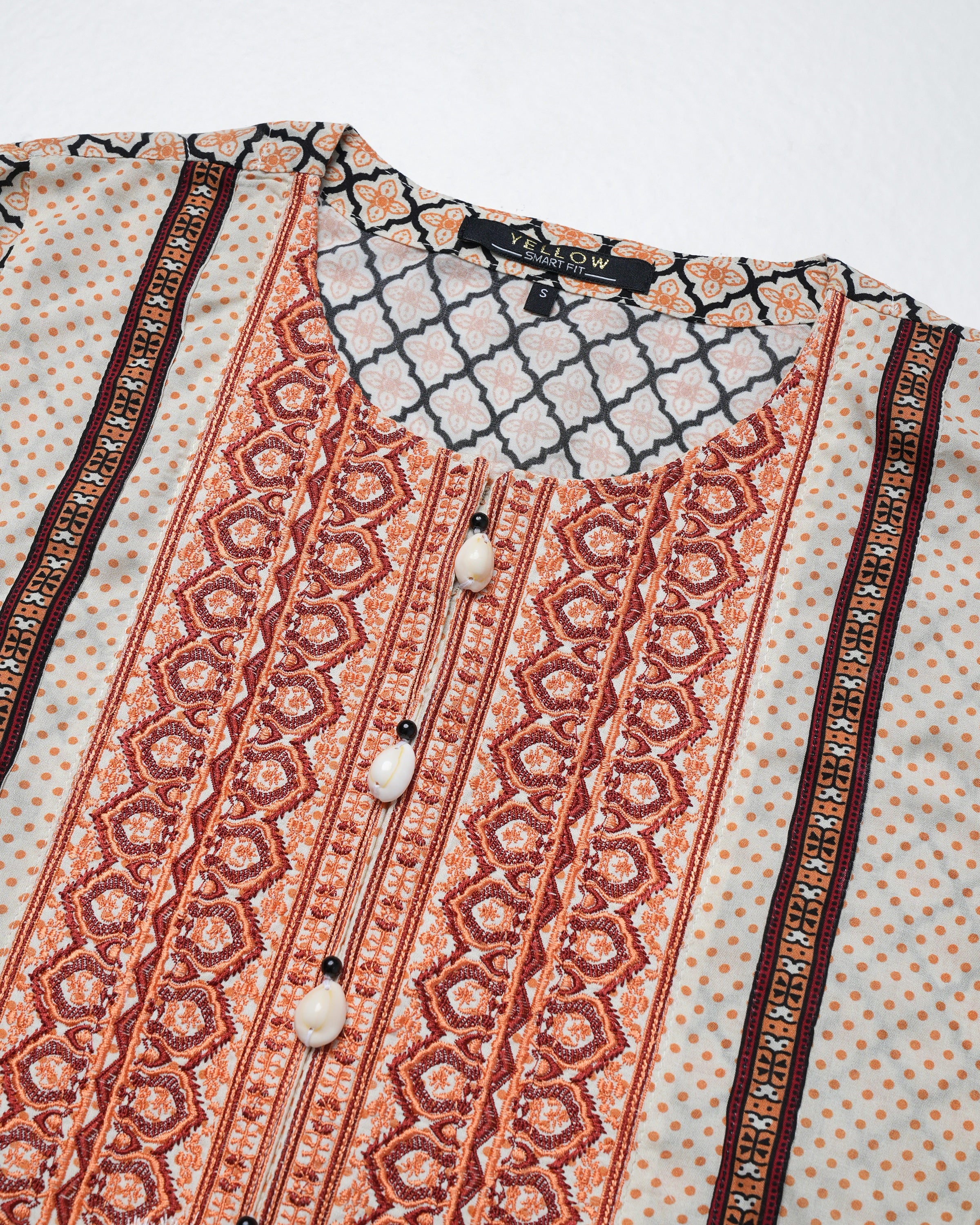 Smart Fit Embroirdered Viscose Ethnic Kurta - Image 7