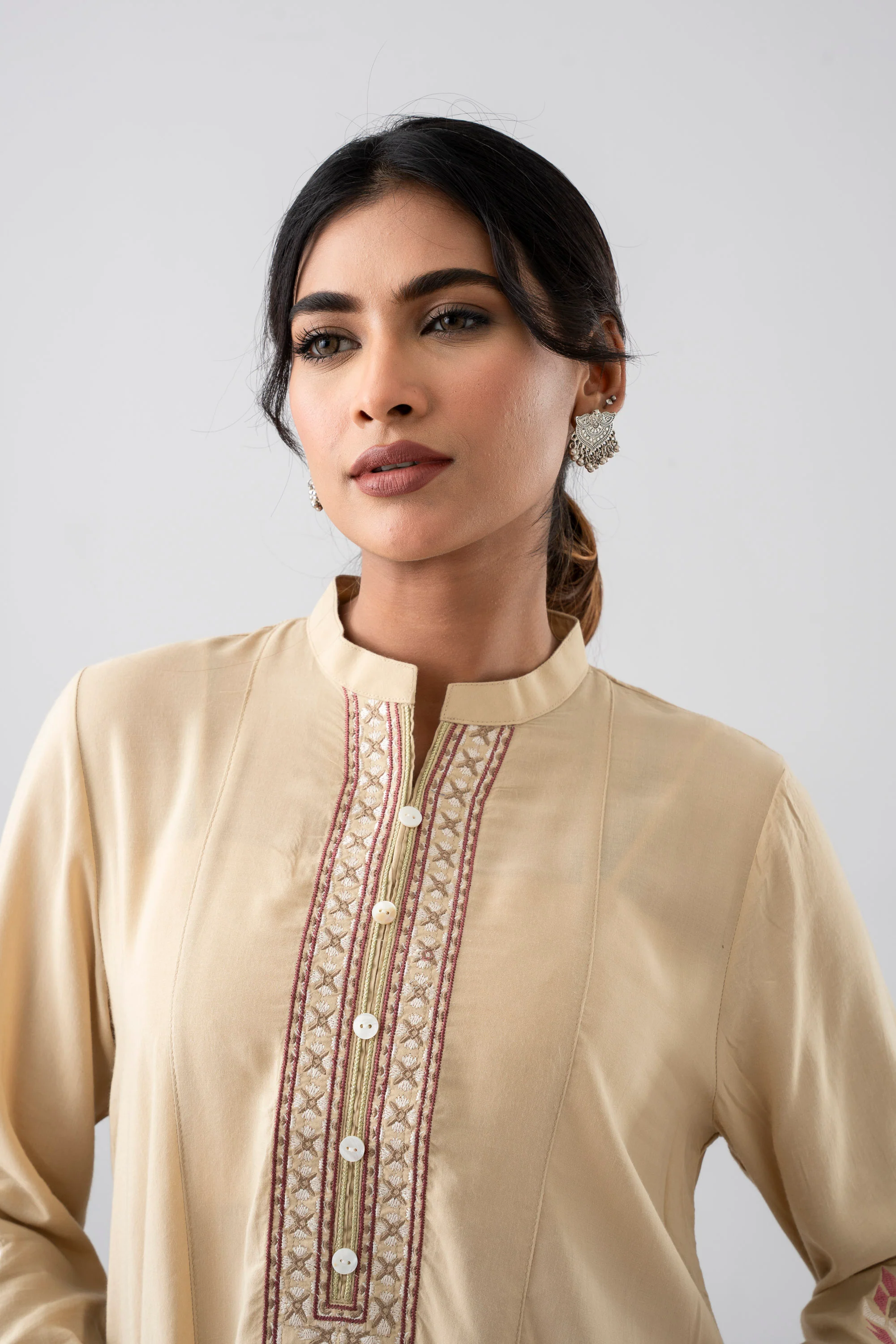 Smart Fit Embroidered Viscose Ethnic Kurti - Image 11