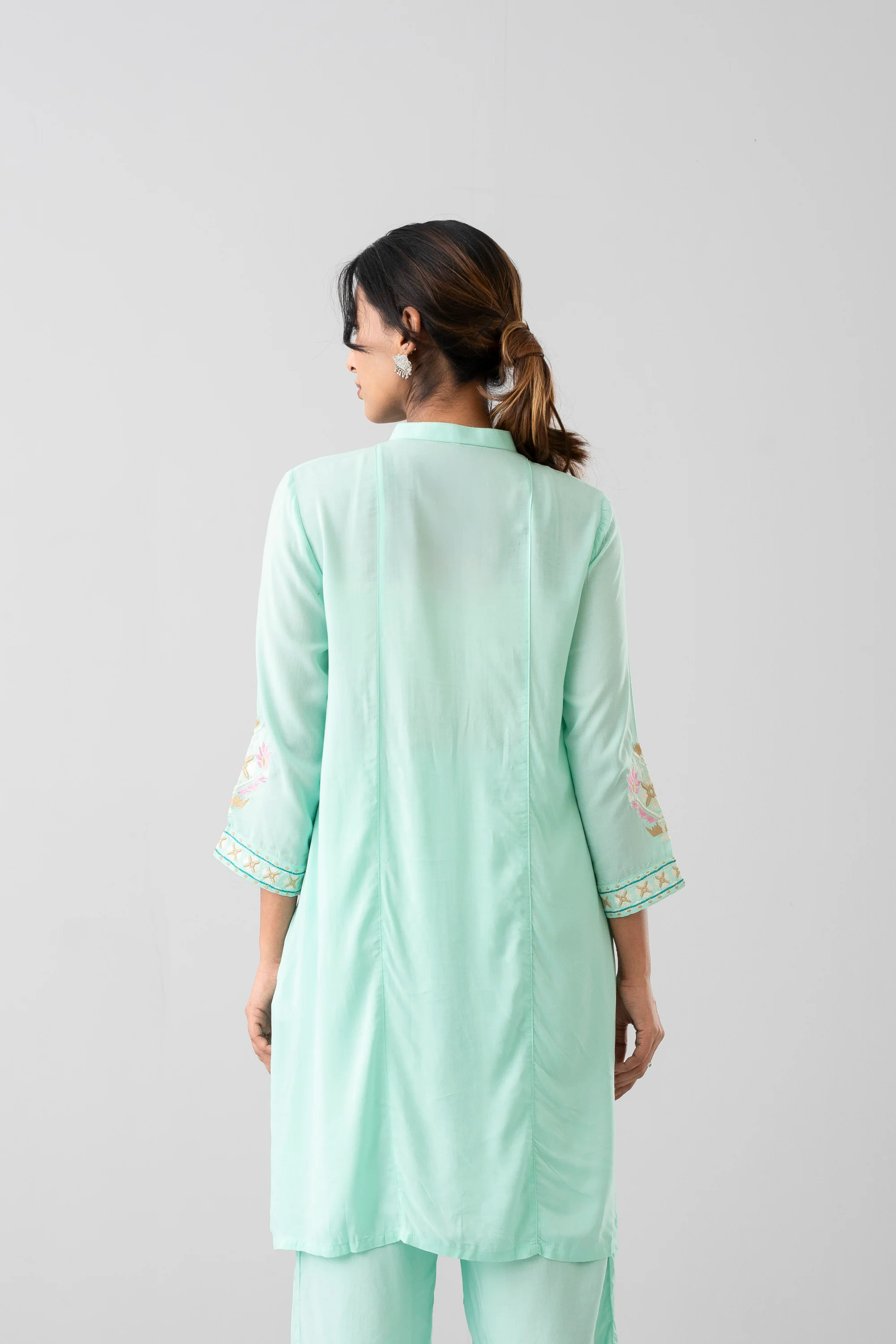 Smart Fit Embroidered Viscose Ethnic Kurti - Image 4