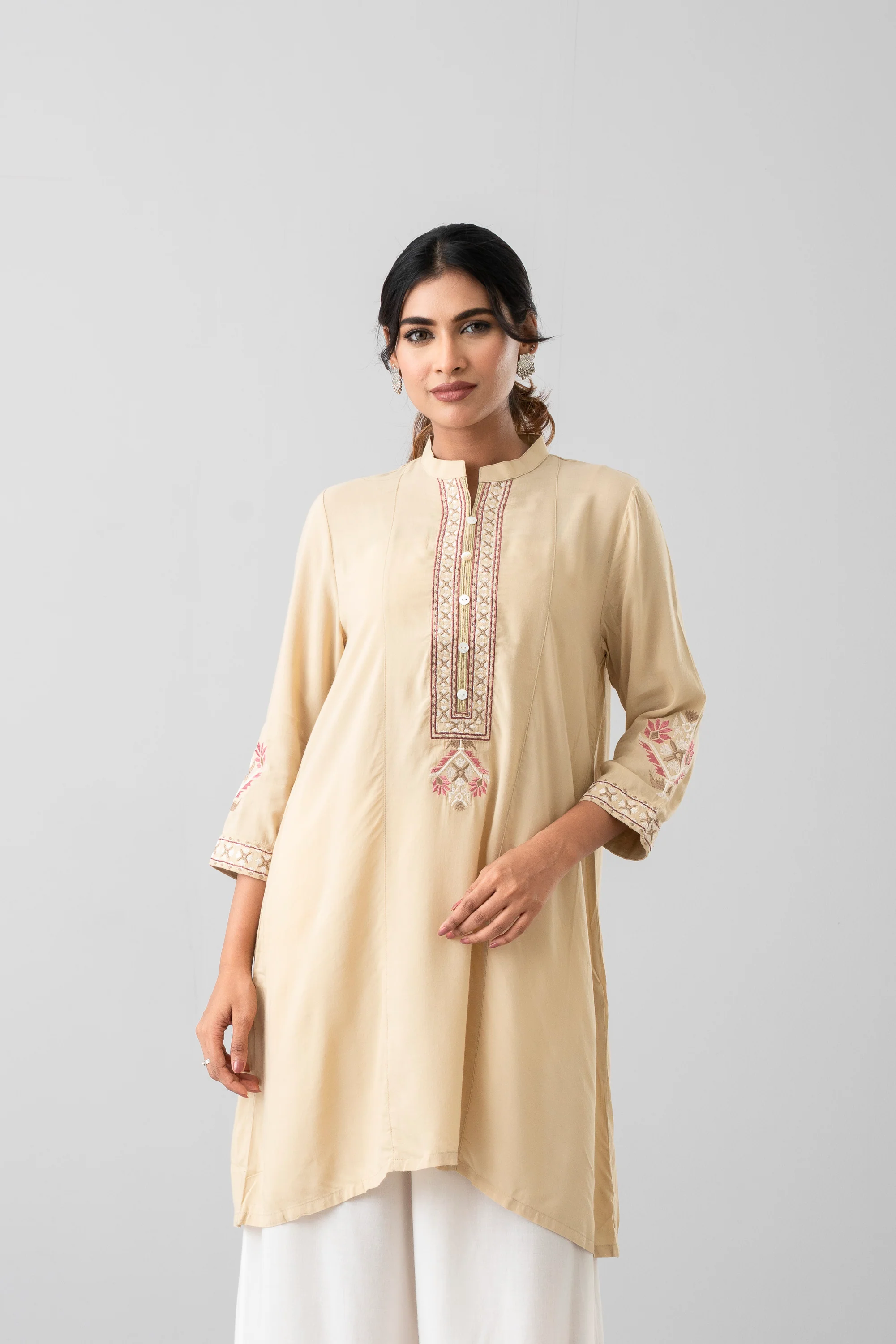 Smart Fit Embroidered Viscose Ethnic Kurti - Image 8