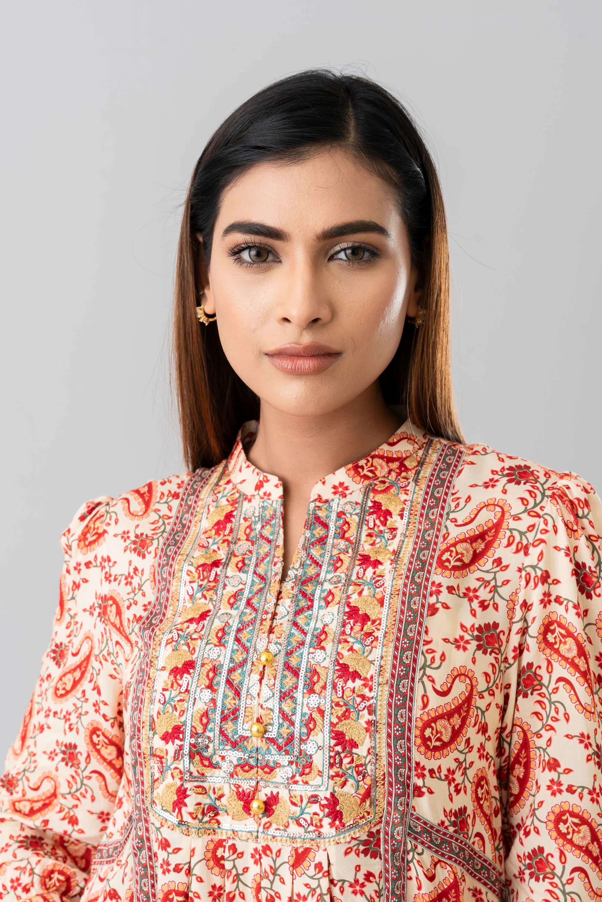 Smart Fit Embroidered Viscose Ethnic Kurti - Image 11