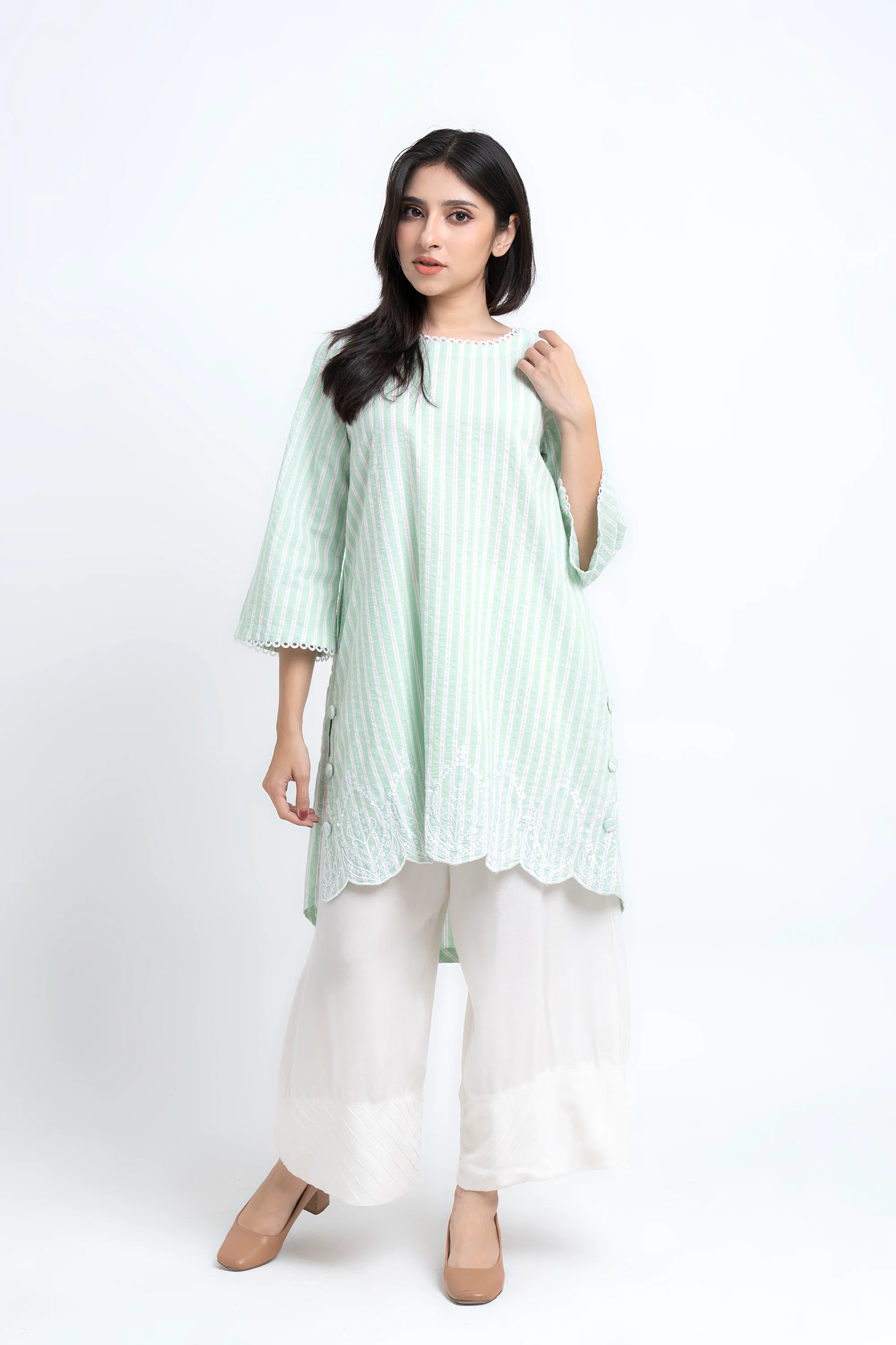 Smart Fit Striped Ethnic Kurti