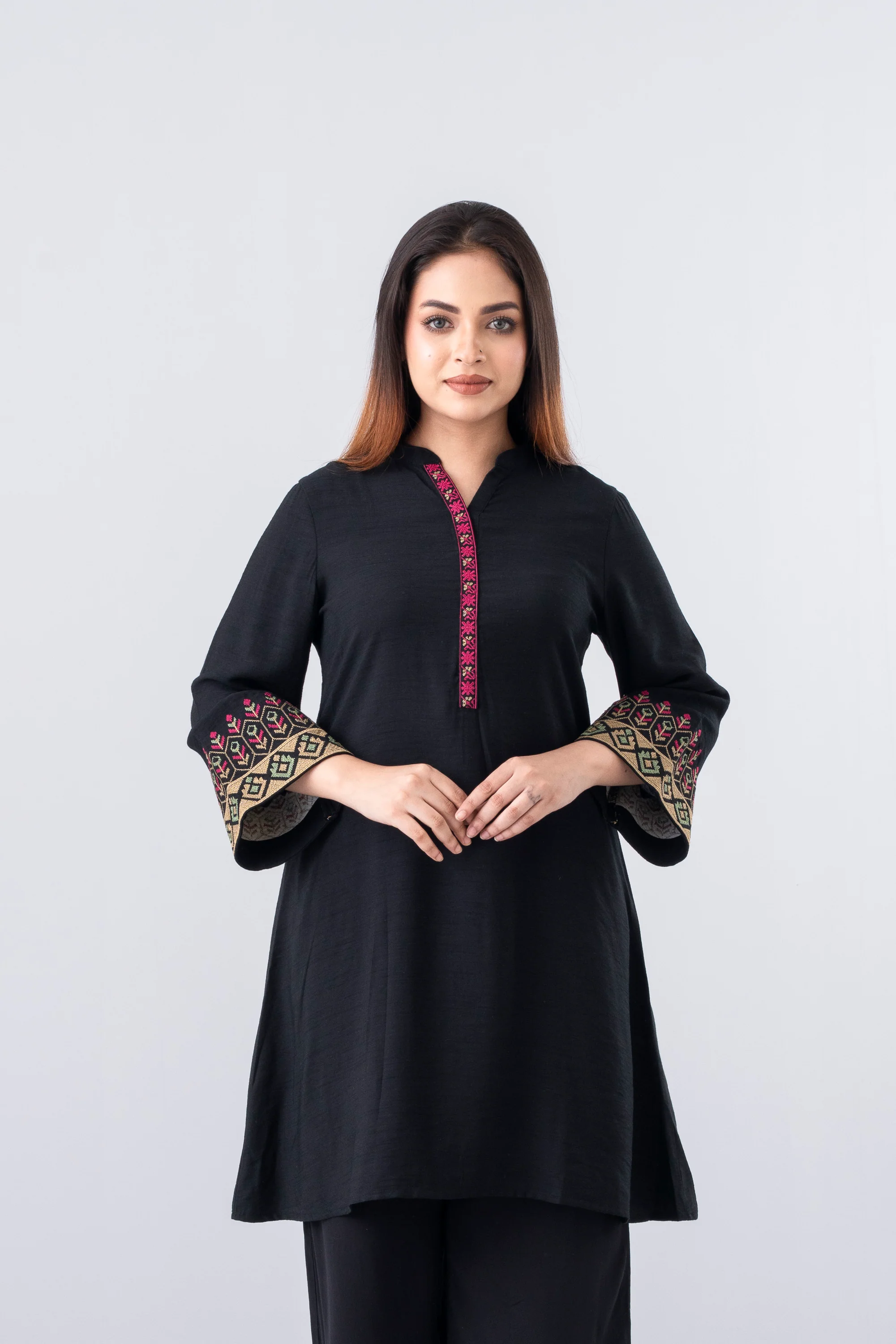 Smart Fit Embroidered Ethnic Kurti - Image 2