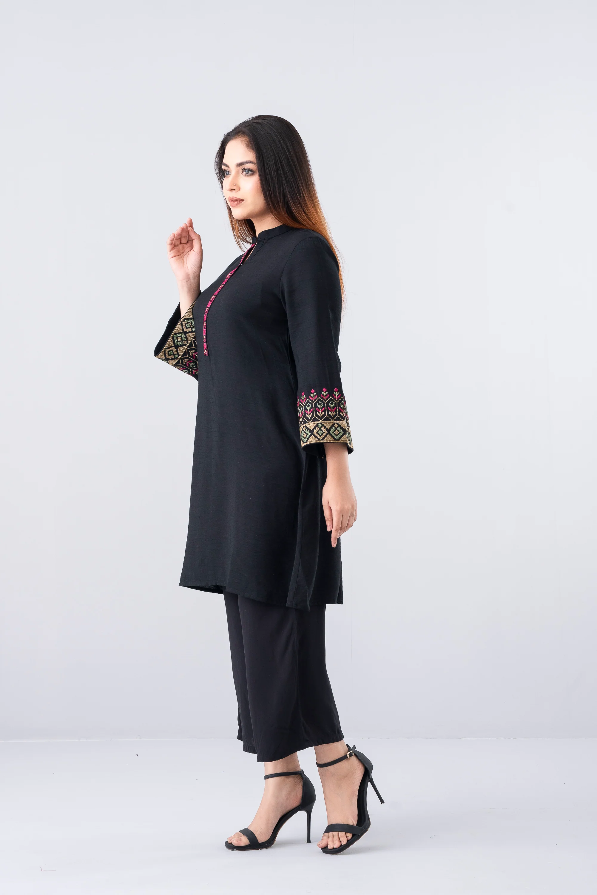 Smart Fit Embroidered Ethnic Kurti - Image 3