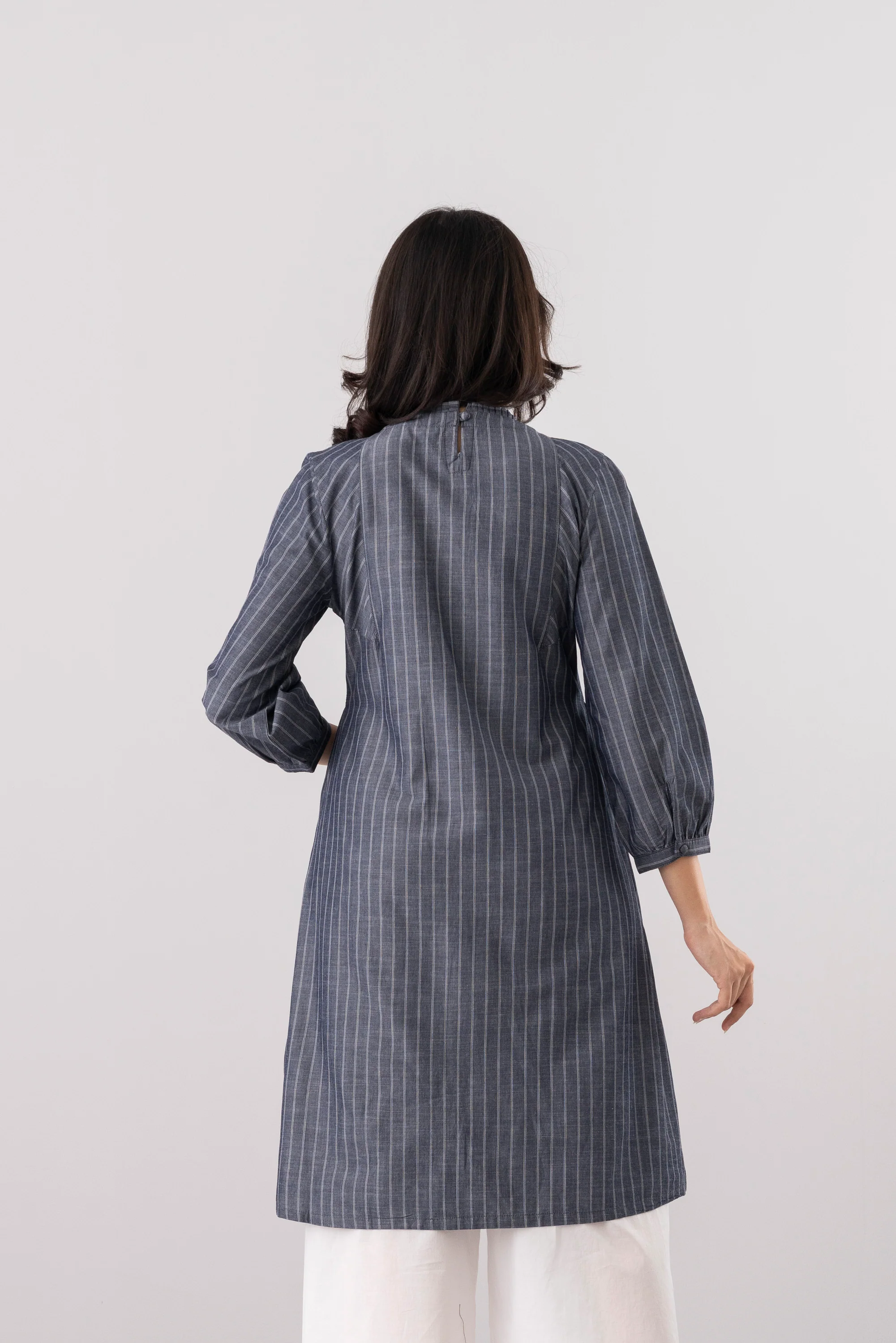 Smart Fit Striped Ethnic Kurti - Image 4
