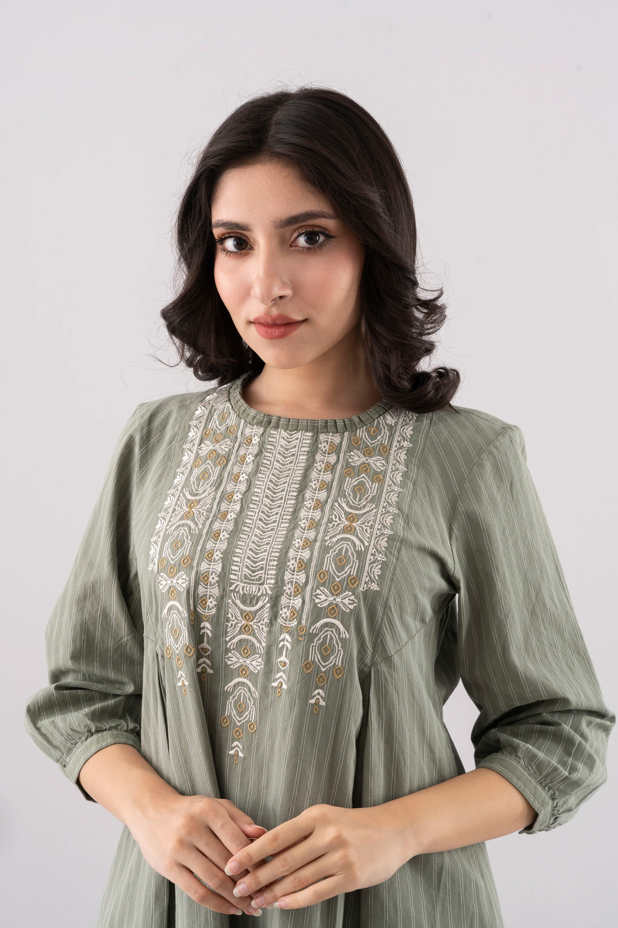 Smart Fit Embroidered Ethnic Kurti - Image 5