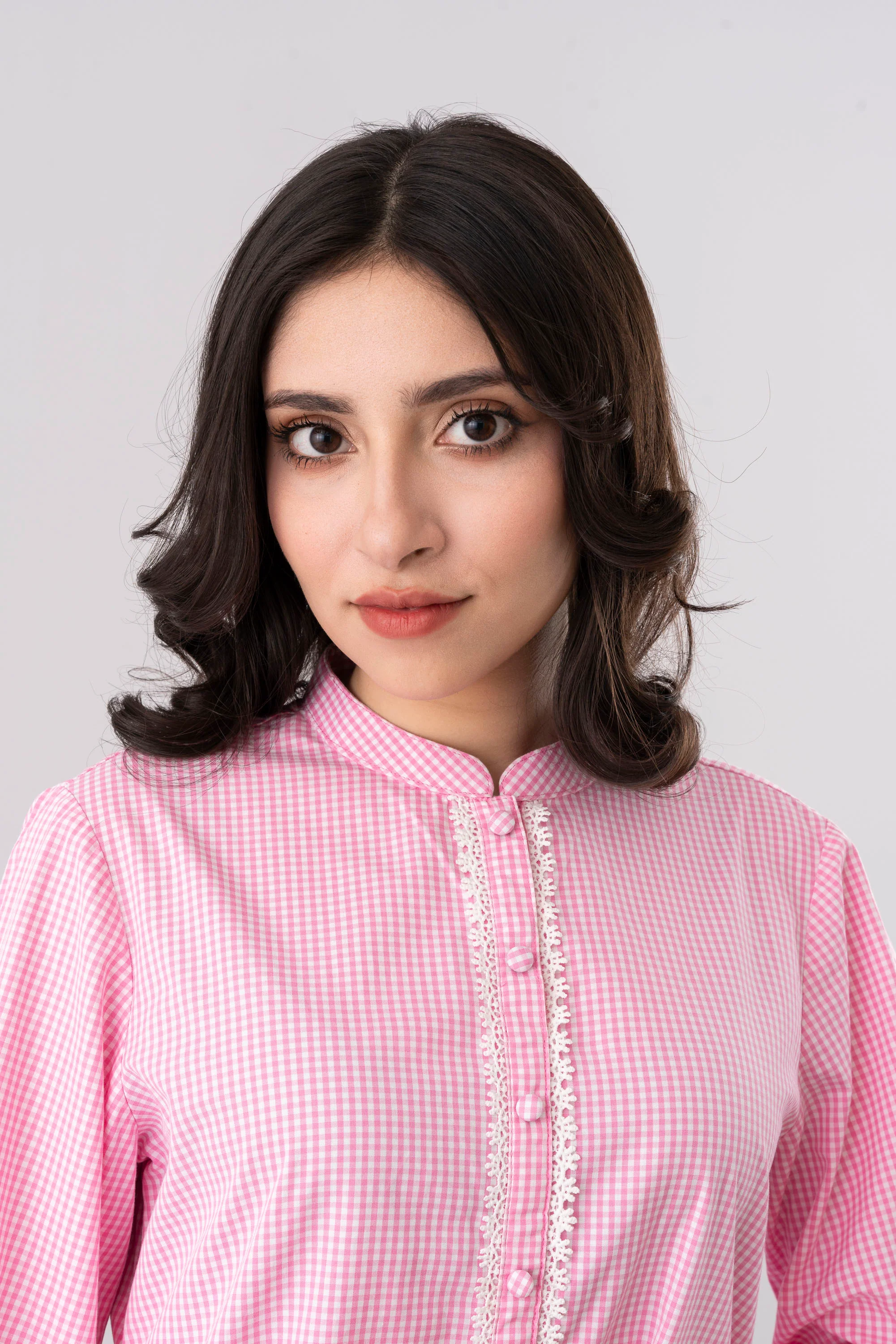 Smart Fit Checkered Ethnic Kurti - Image 5