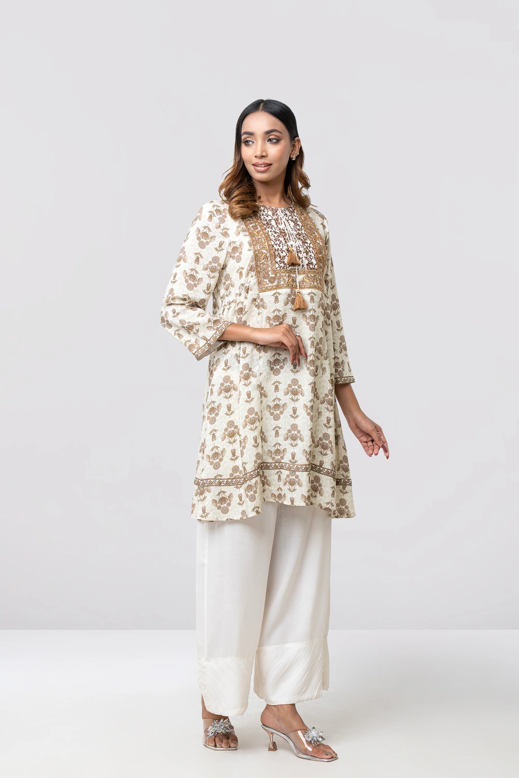 Smart Fit Embroidered Ethnic Kurti - Image 2