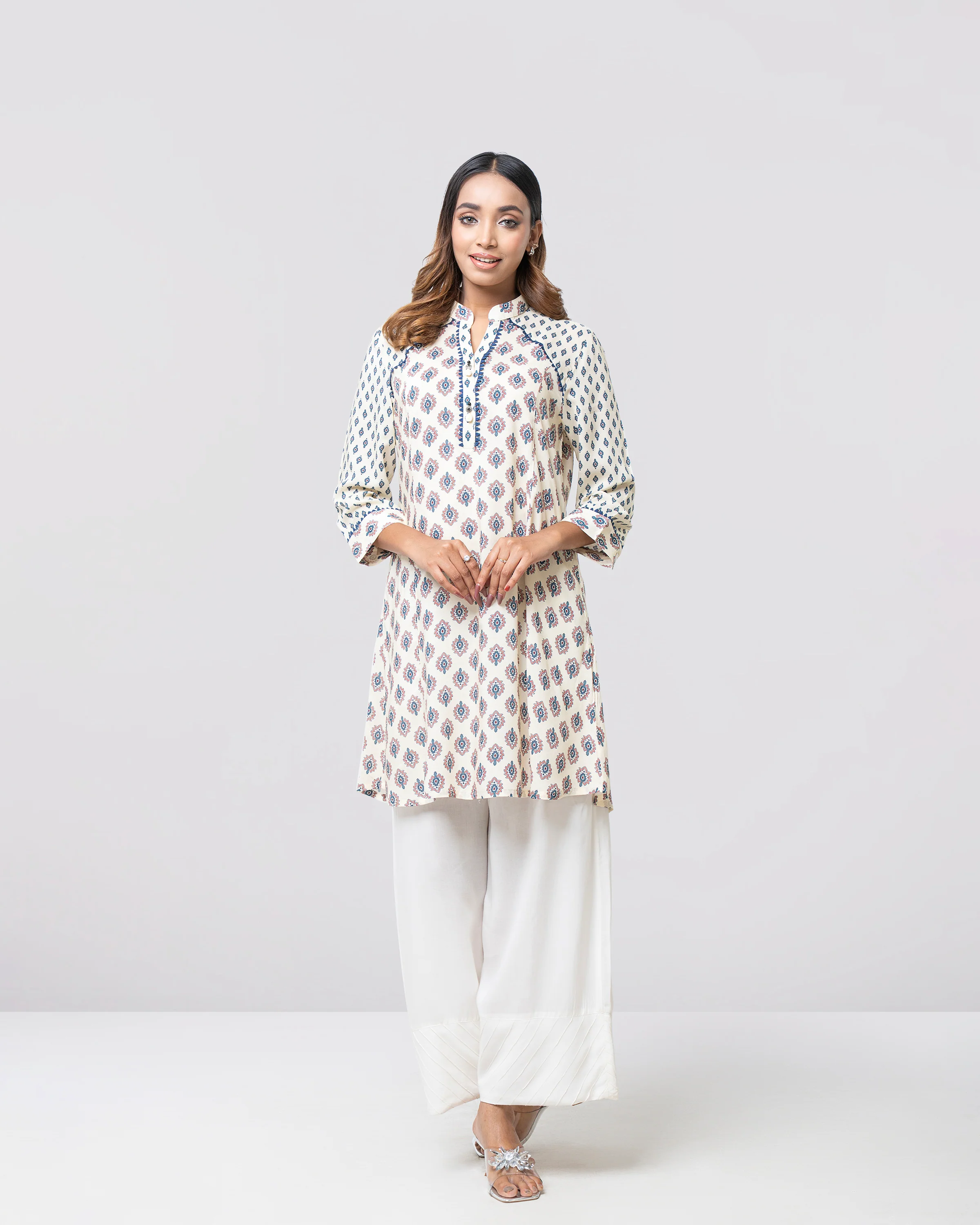 Smart Fit Printed Viscose Ethnic Kurti - Image 7