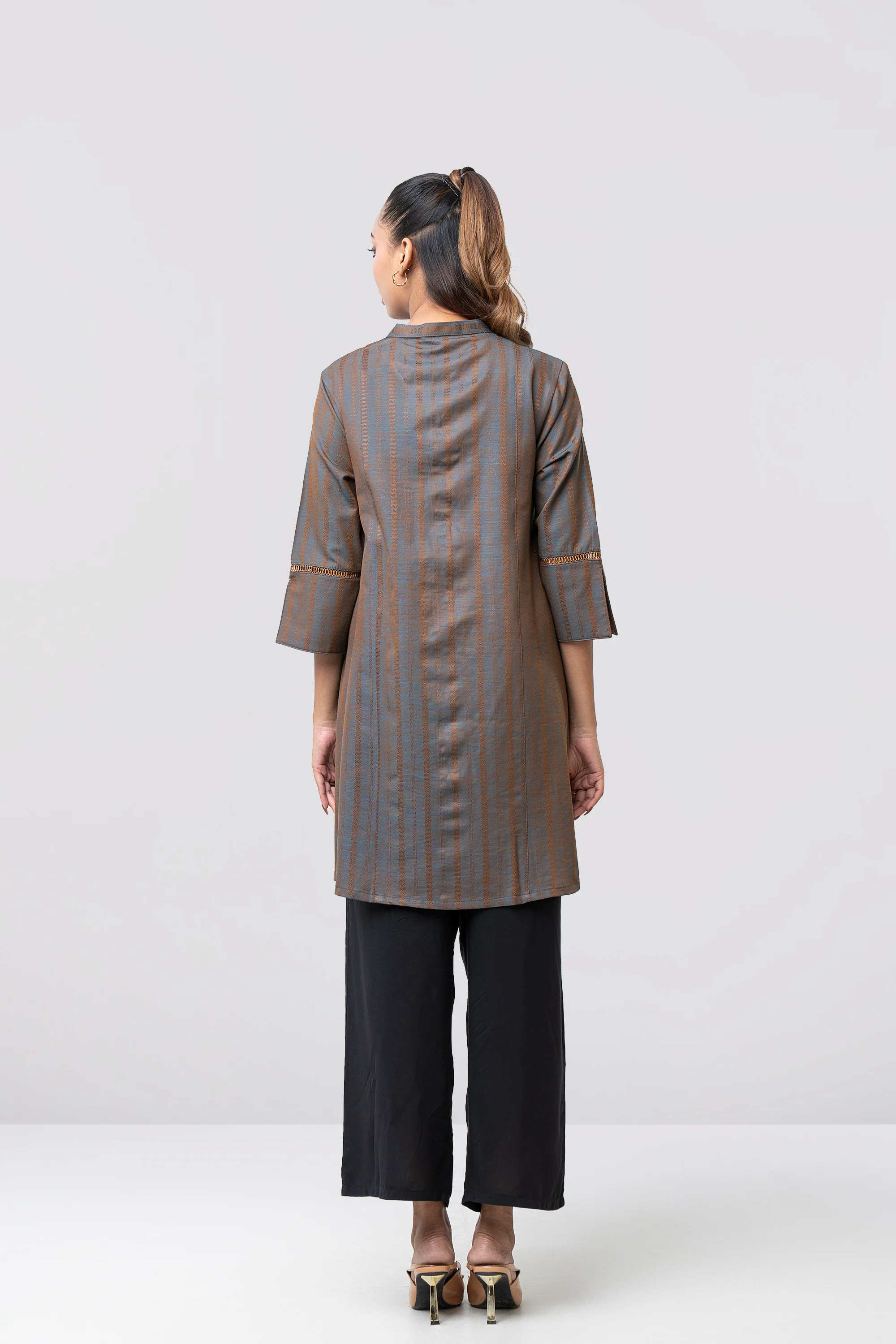 Smart Fit Embroidered Ethnic Kurti - Image 3