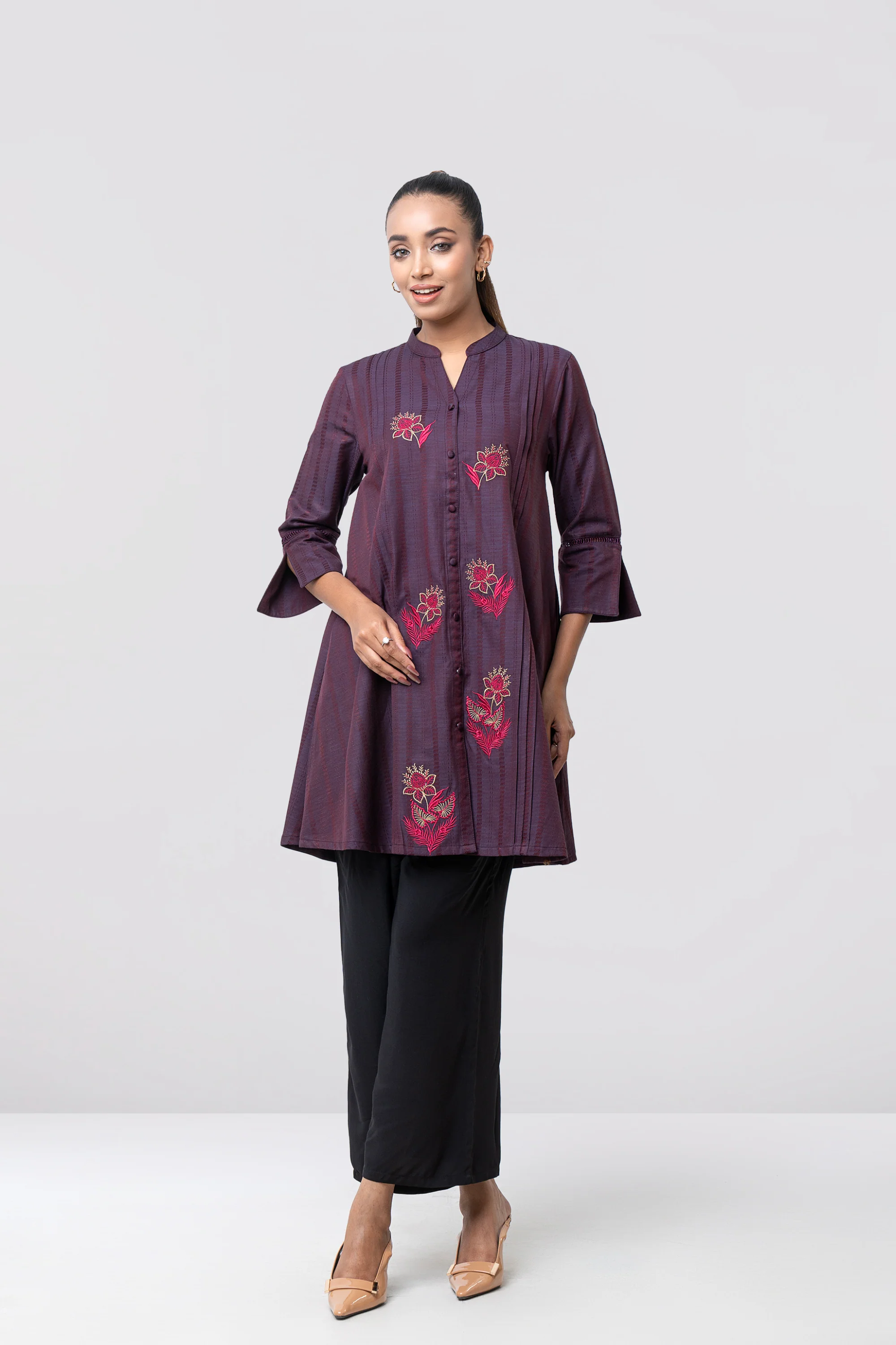 Smart Fit Embroidered Ethnic Kurti - Image 6