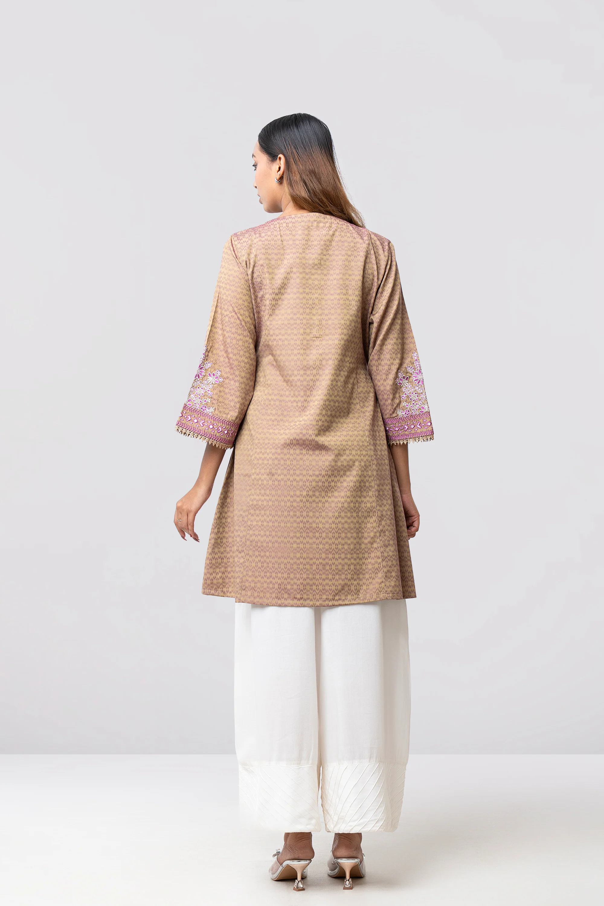 Smart Fit Embroidered Ethnic Kurti - Image 3
