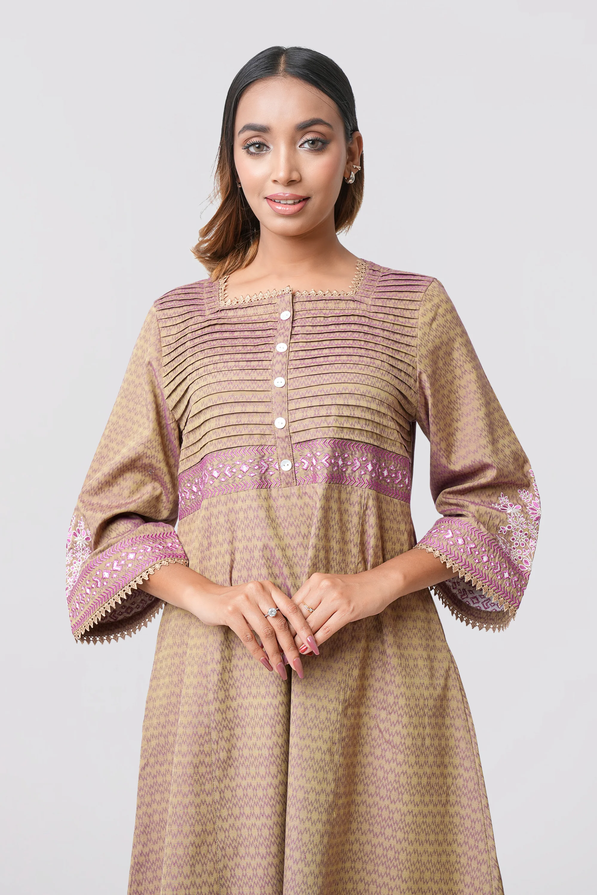 Smart Fit Embroidered Ethnic Kurti - Image 4
