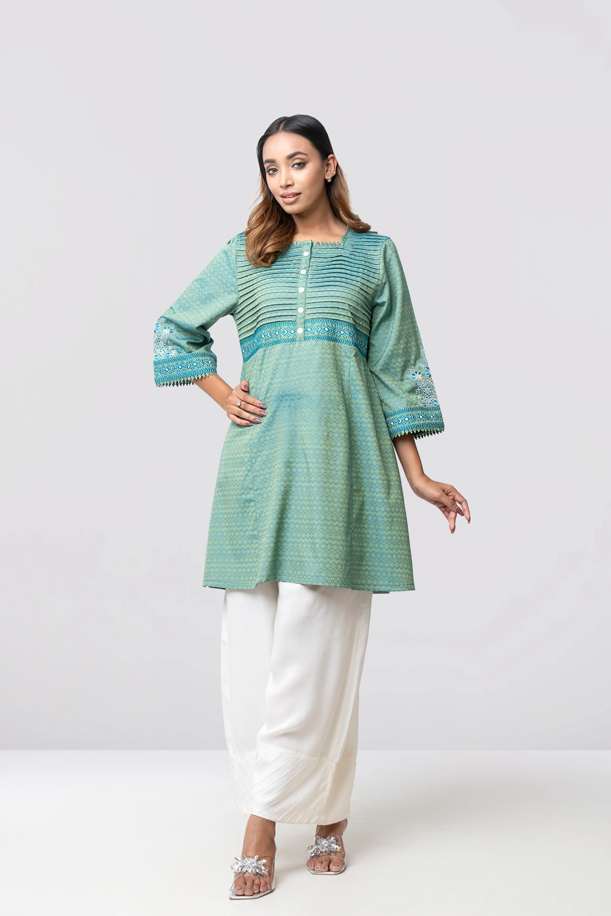 Smart Fit Embroidered Ethnic Kurti - Image 6