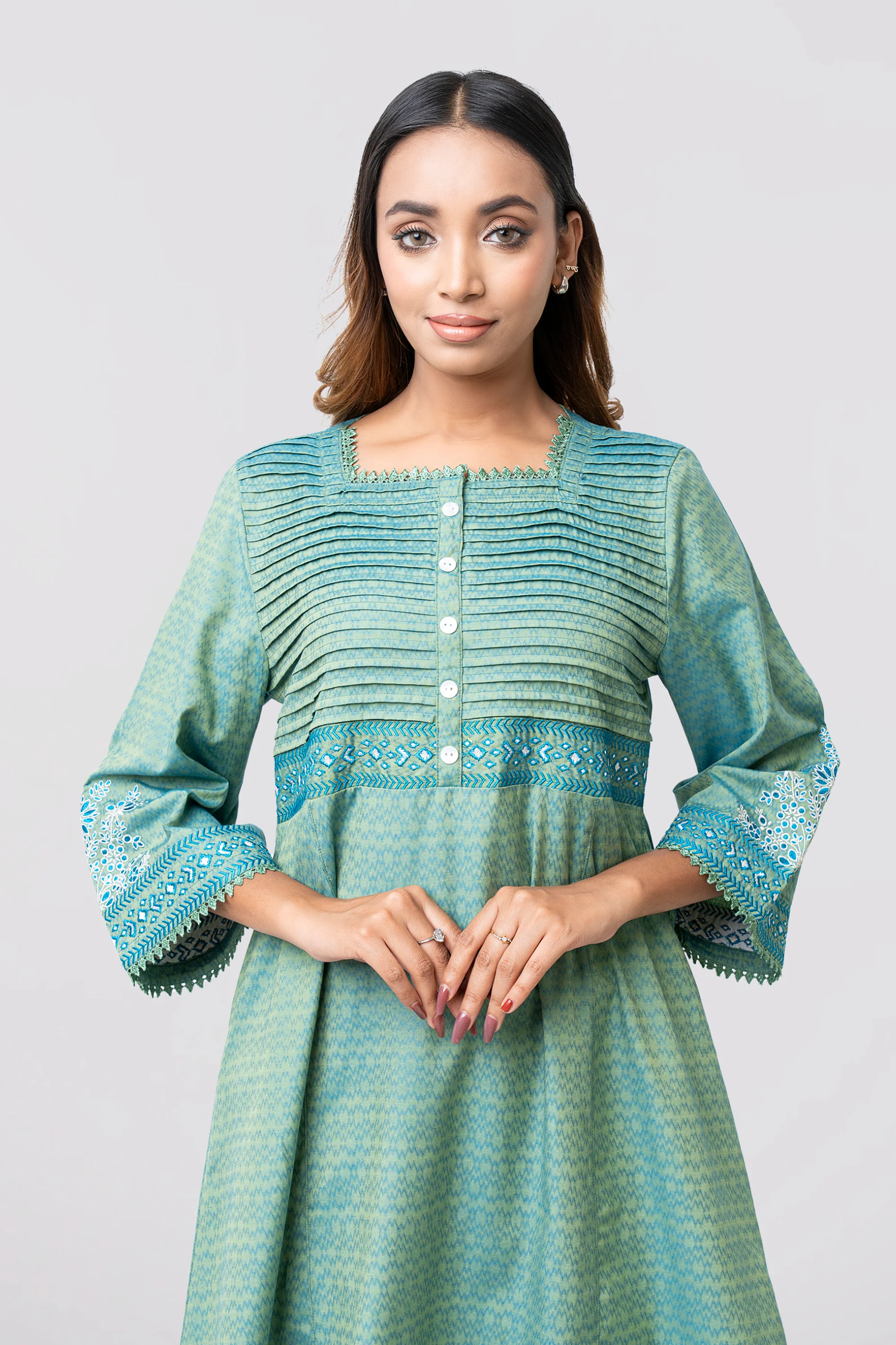 Smart Fit Embroidered Ethnic Kurti - Image 8