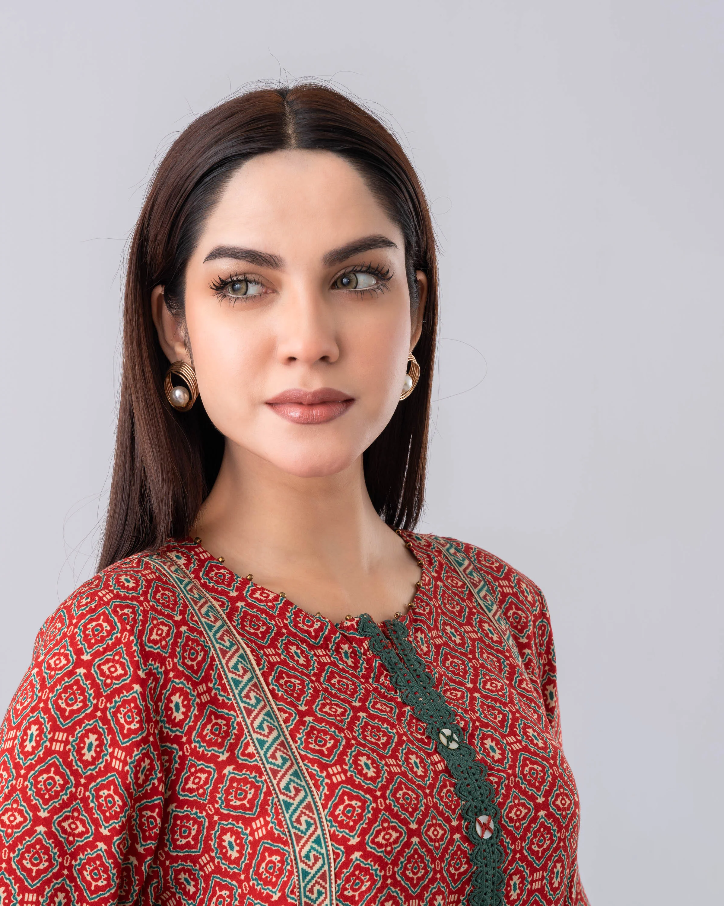 Relaxed Fit All-Over Printed Ethnic Kurti - Image 5