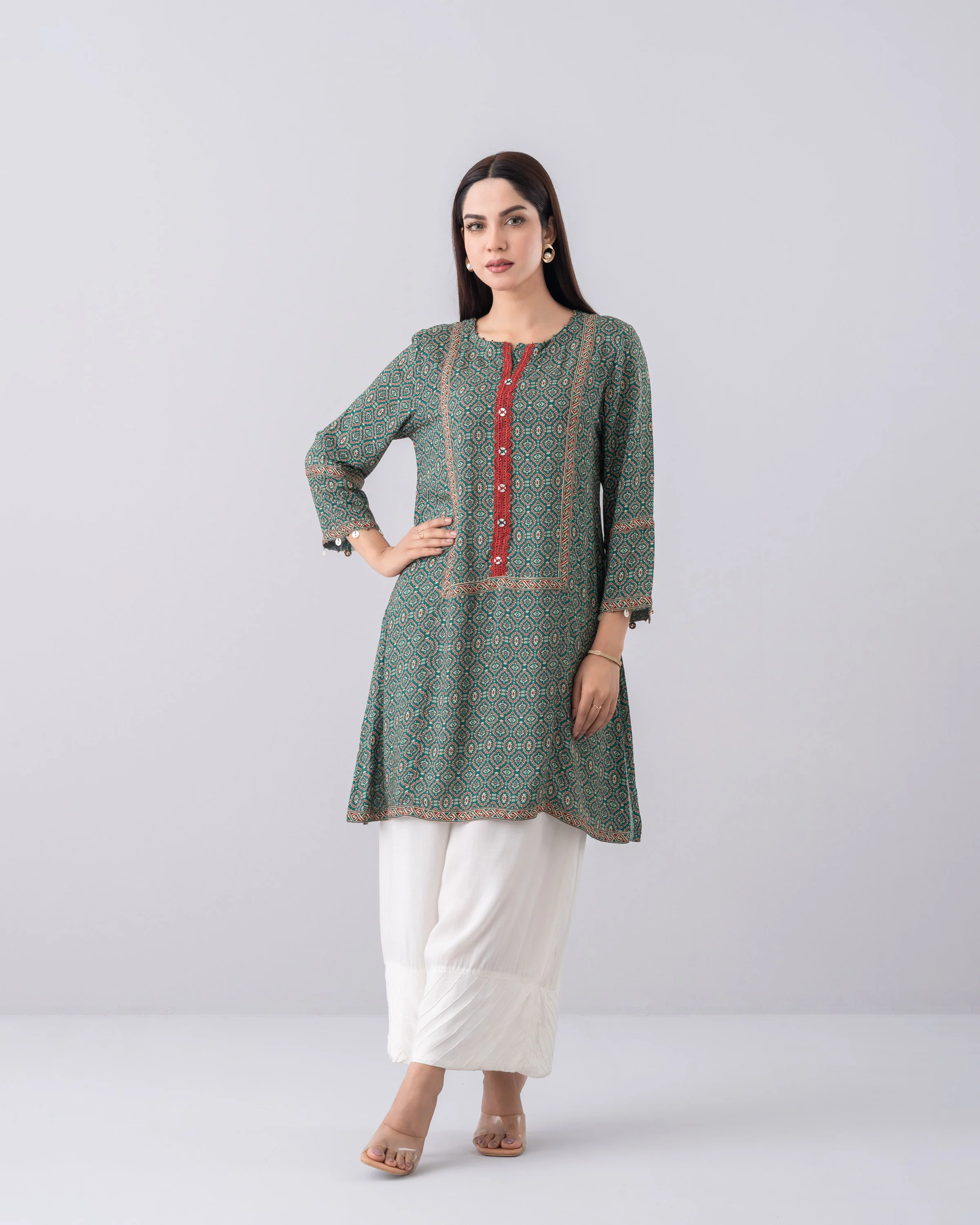 Relaxed Fit All-Over Printed Ethnic Kurti - Image 8