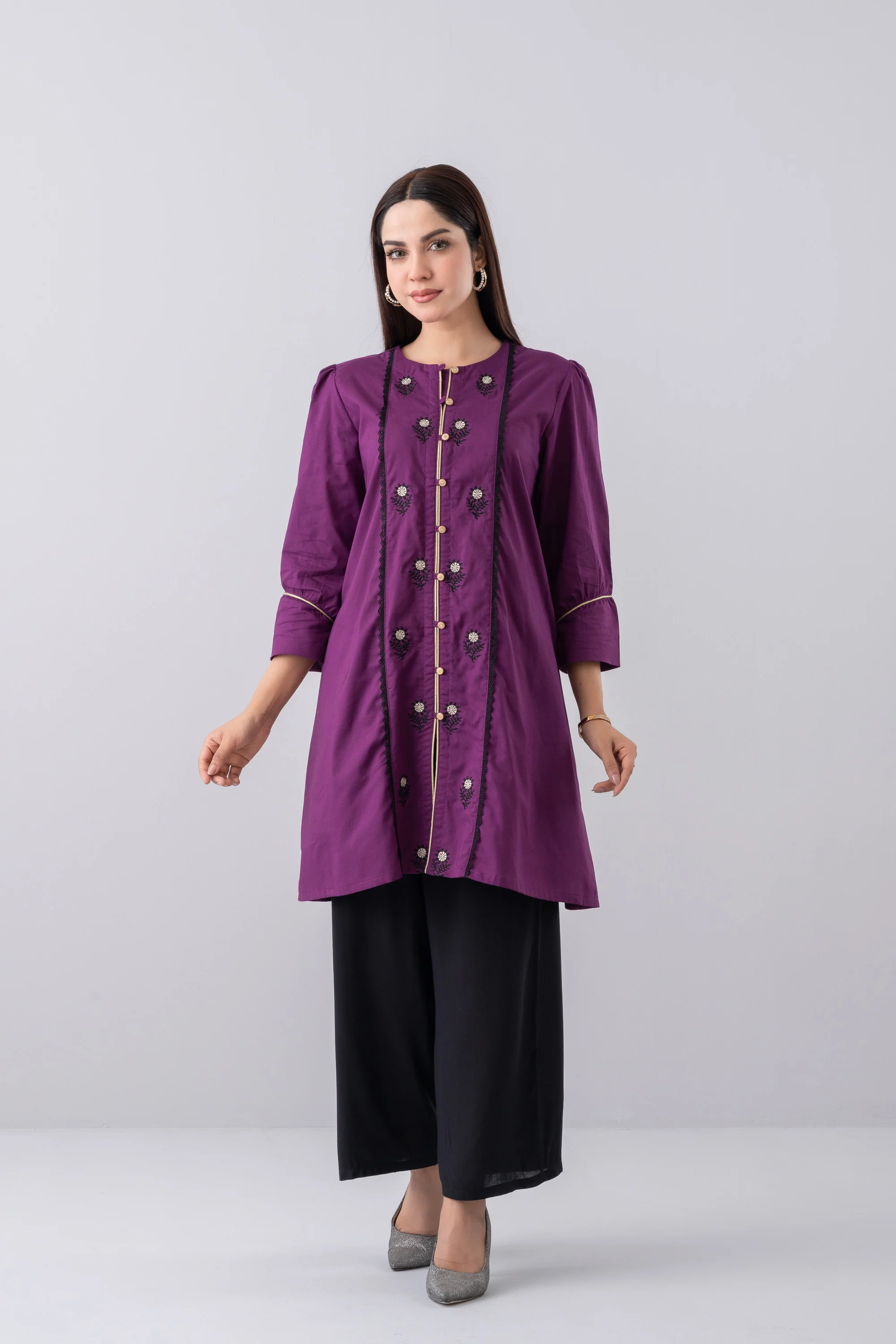 Smart Fit Embroidered Ethnic Kurti - Image 13