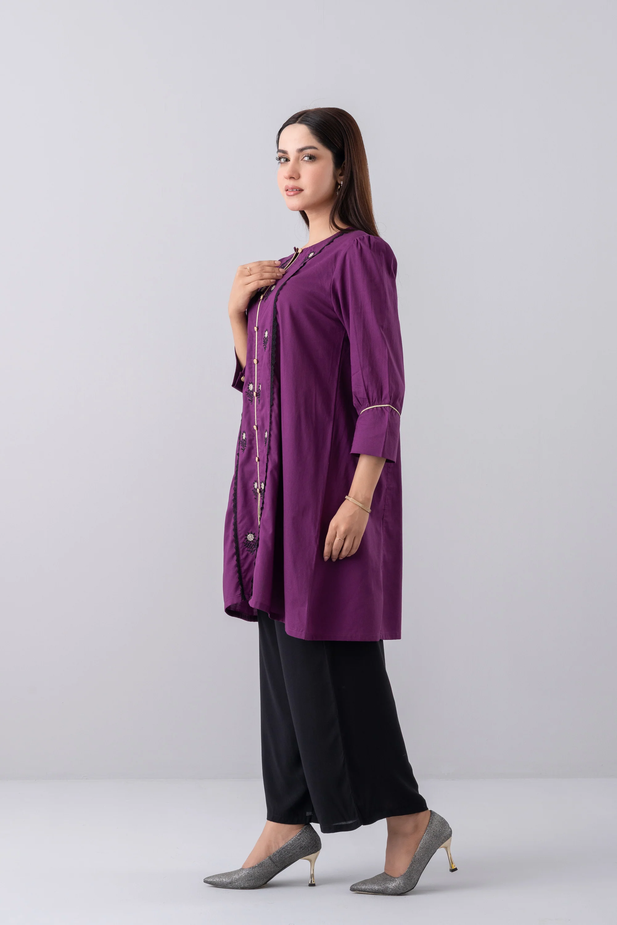 Smart Fit Embroidered Ethnic Kurti - Image 14