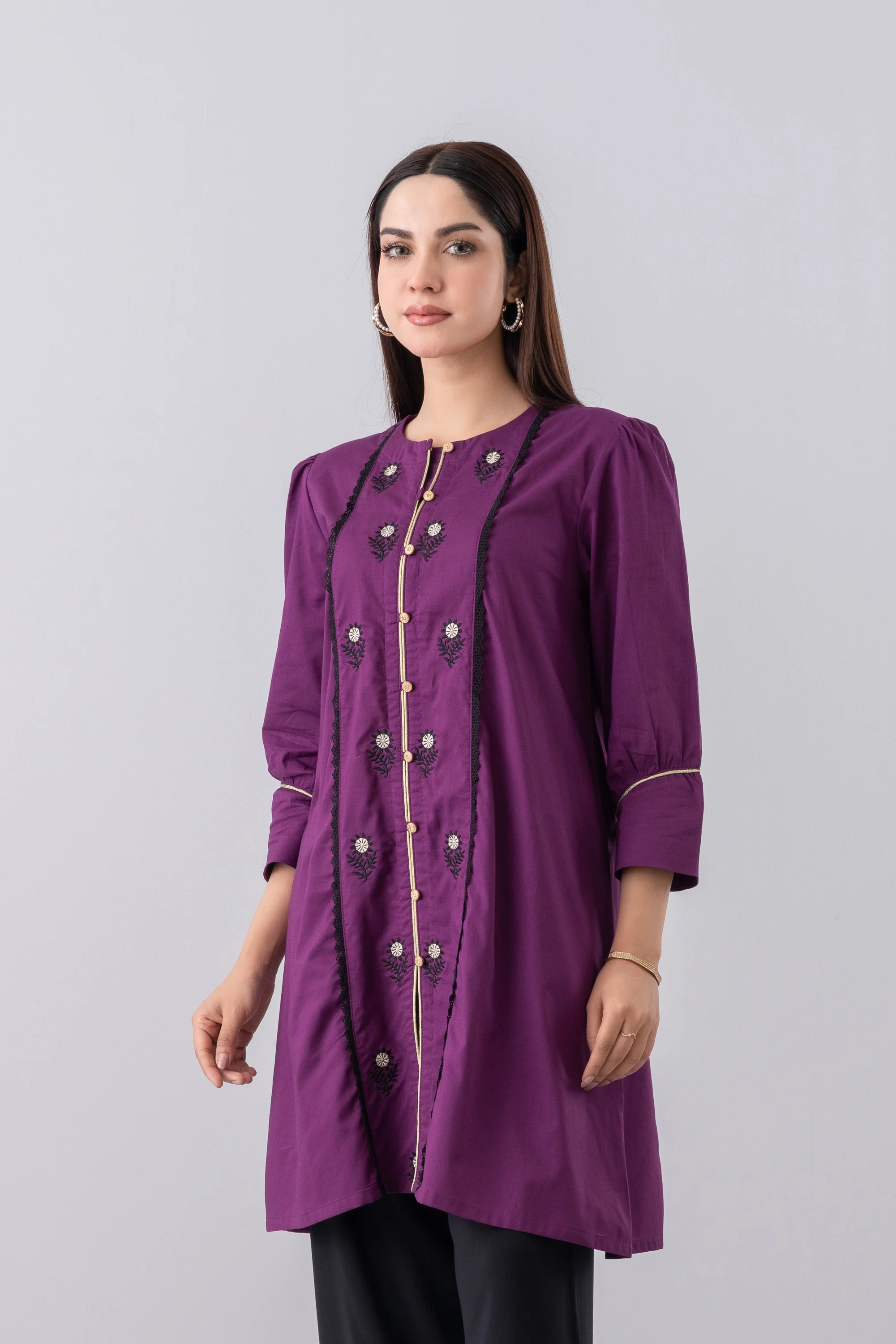 Smart Fit Embroidered Ethnic Kurti - Image 15