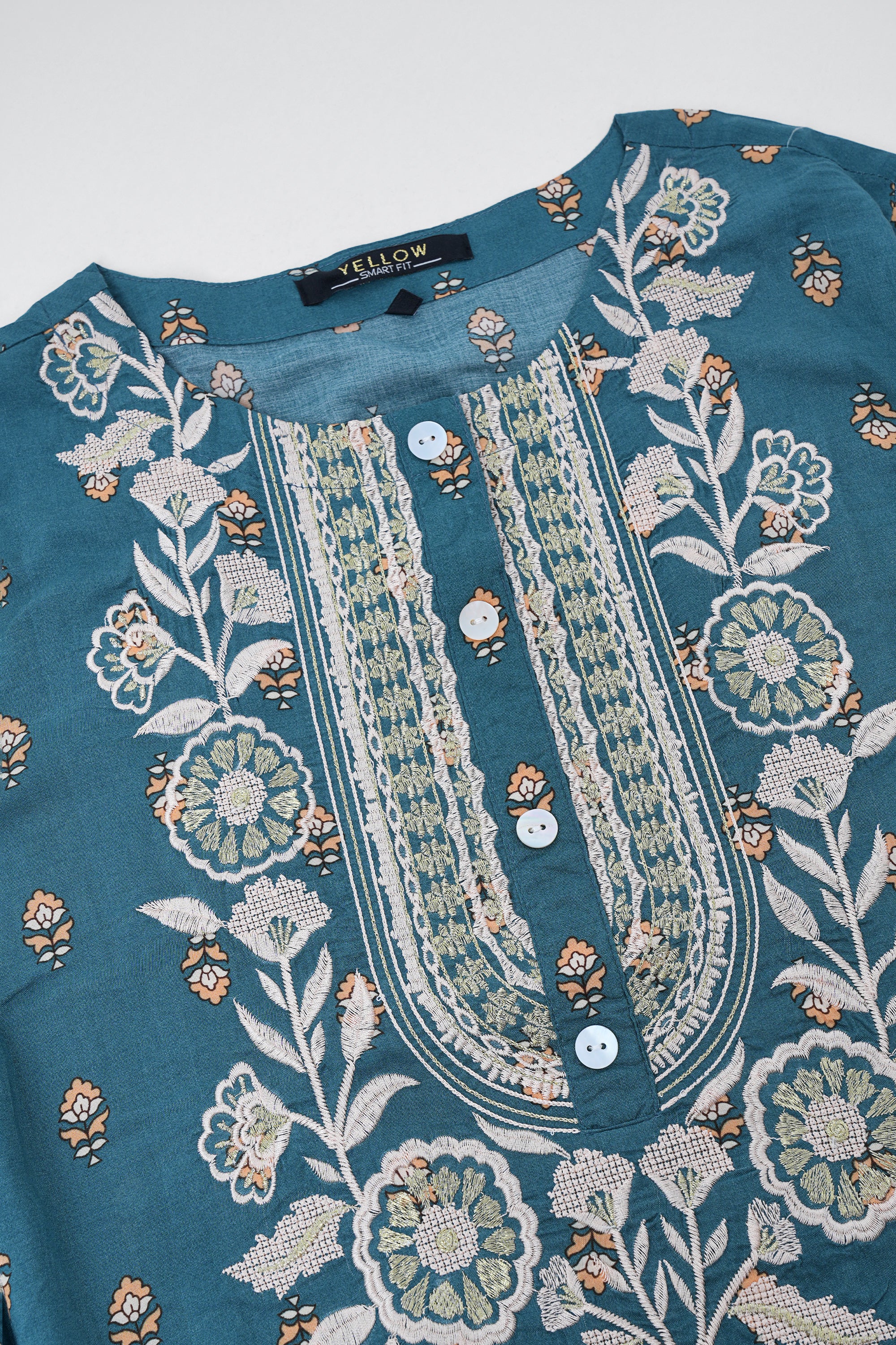Smart Fit Embroidered Viscose Ethnic Kurti - Image 12
