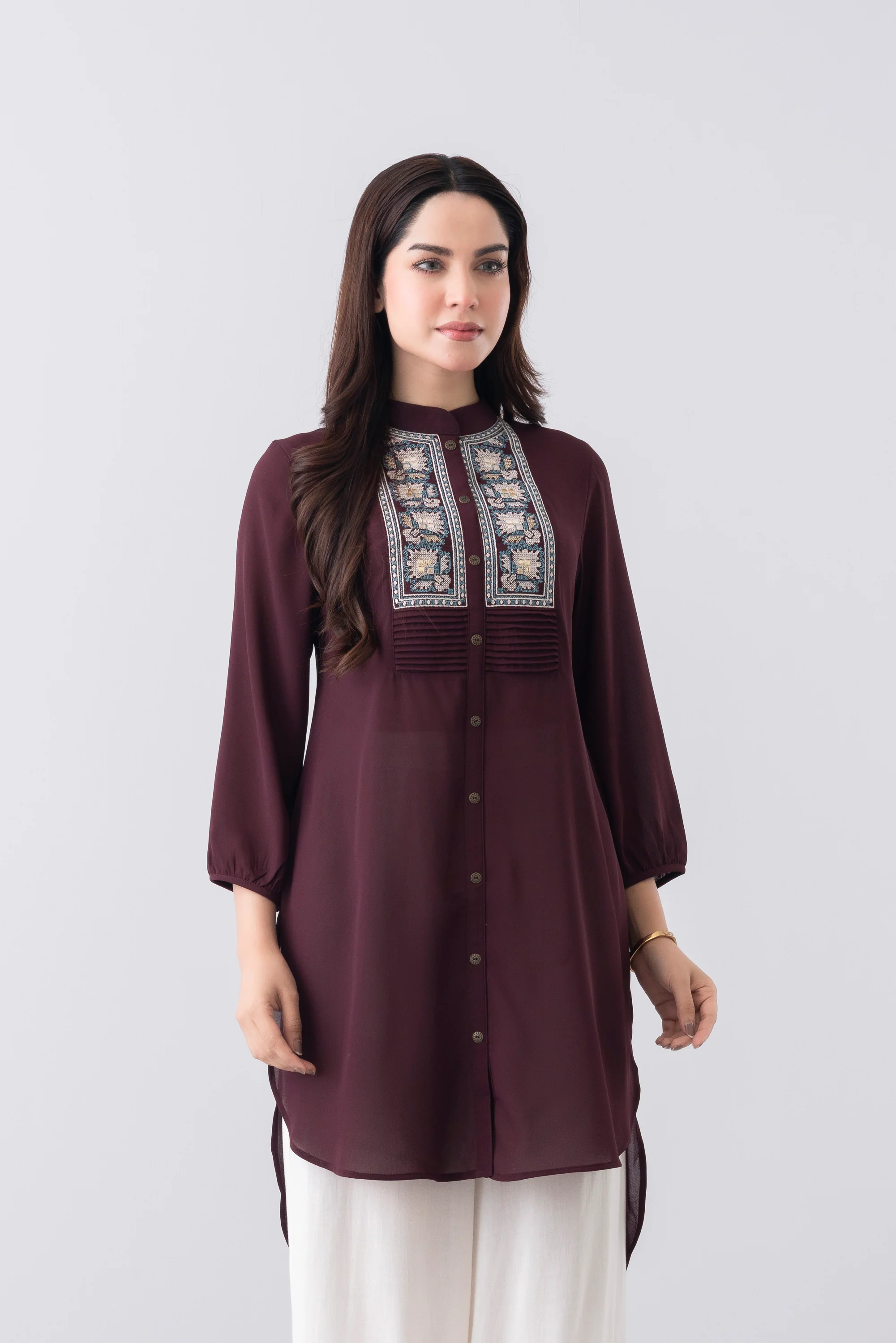 Smart Fit Embroidered Ethnic Kurti - Image 9