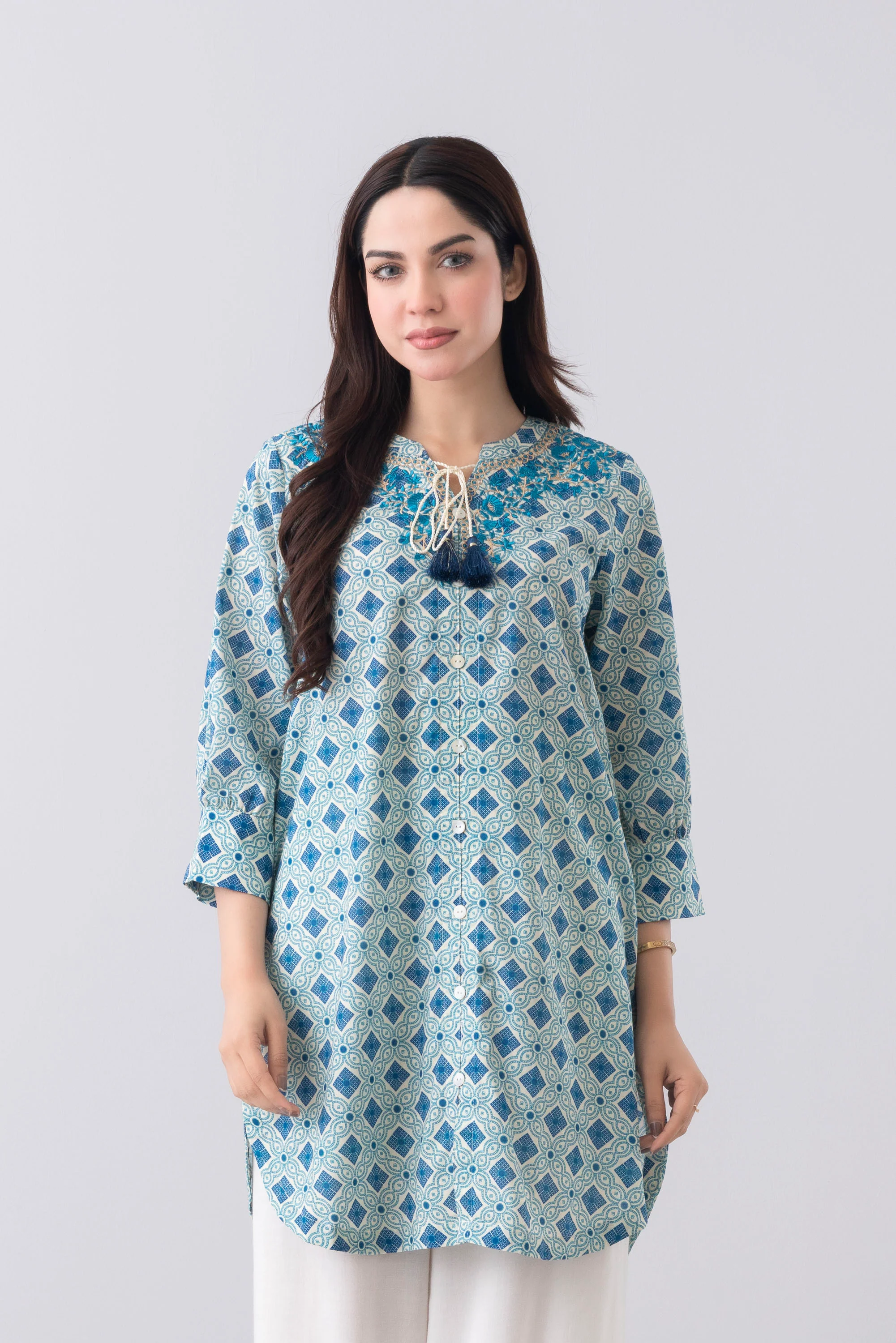 Smart Fit Embroidered Ethnic Kurti - Image 2