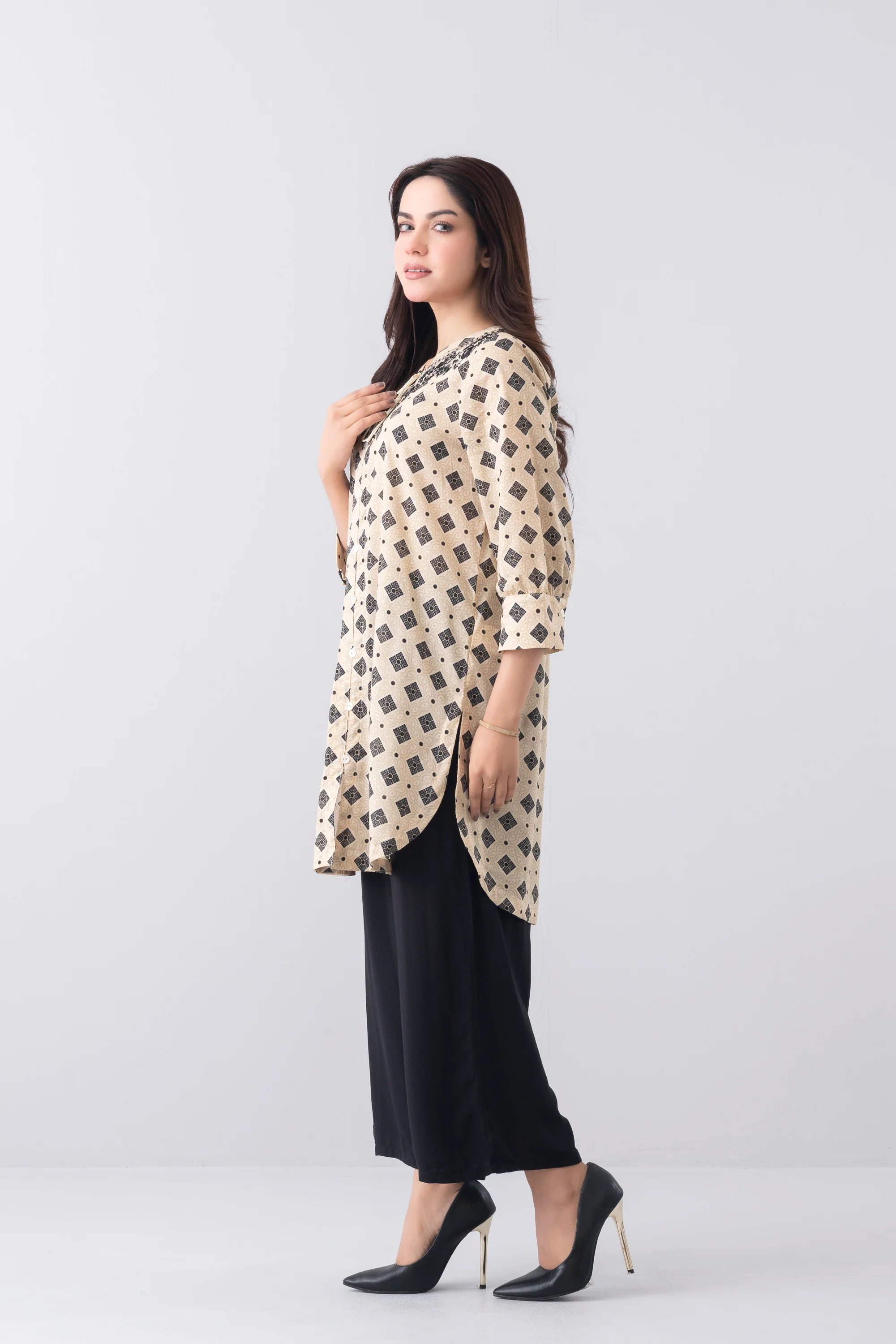 Smart Fit Embroidered Ethnic Kurti - Image 9