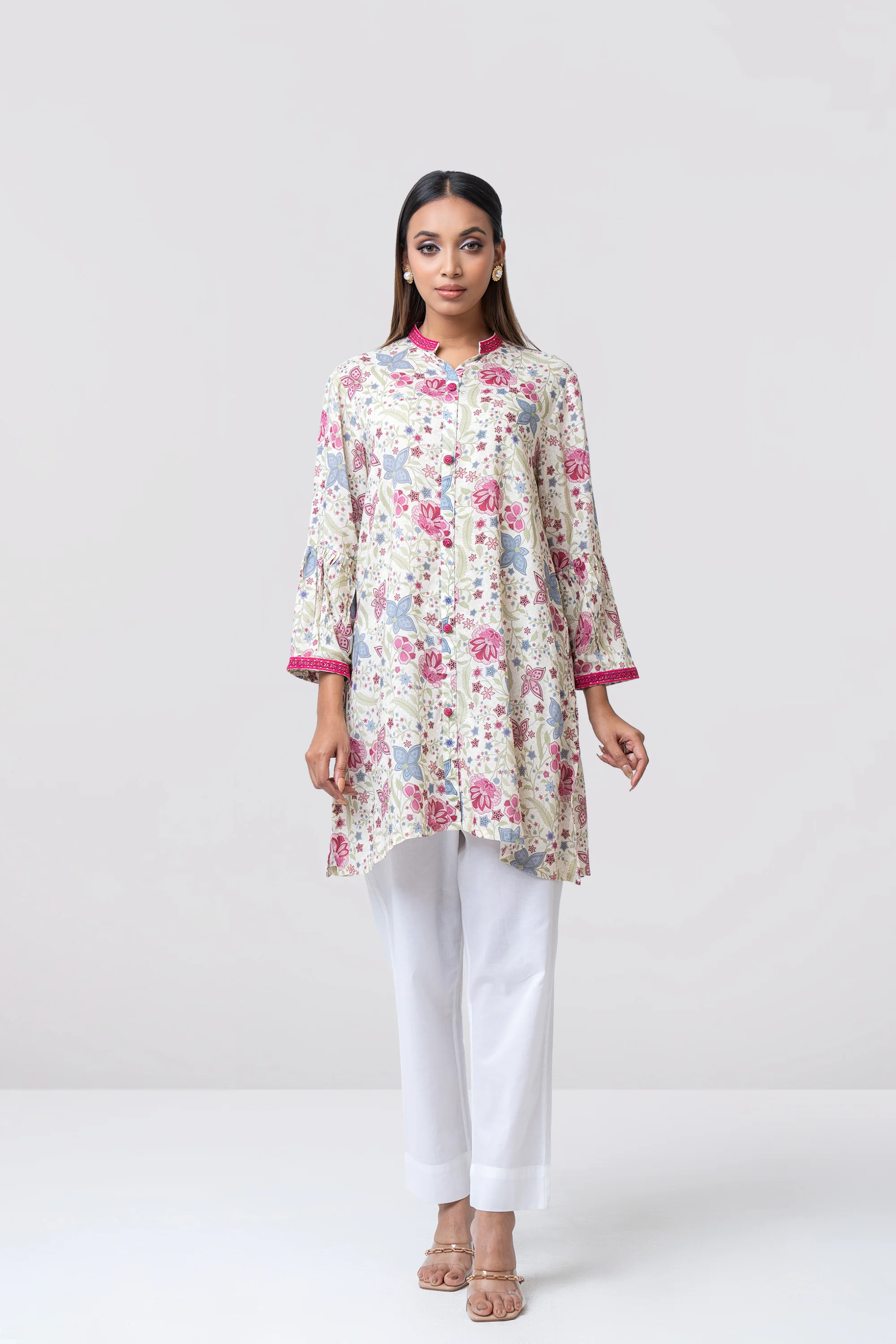 Smart Fit Printed Viscose Ethnic Kurti - Image 2