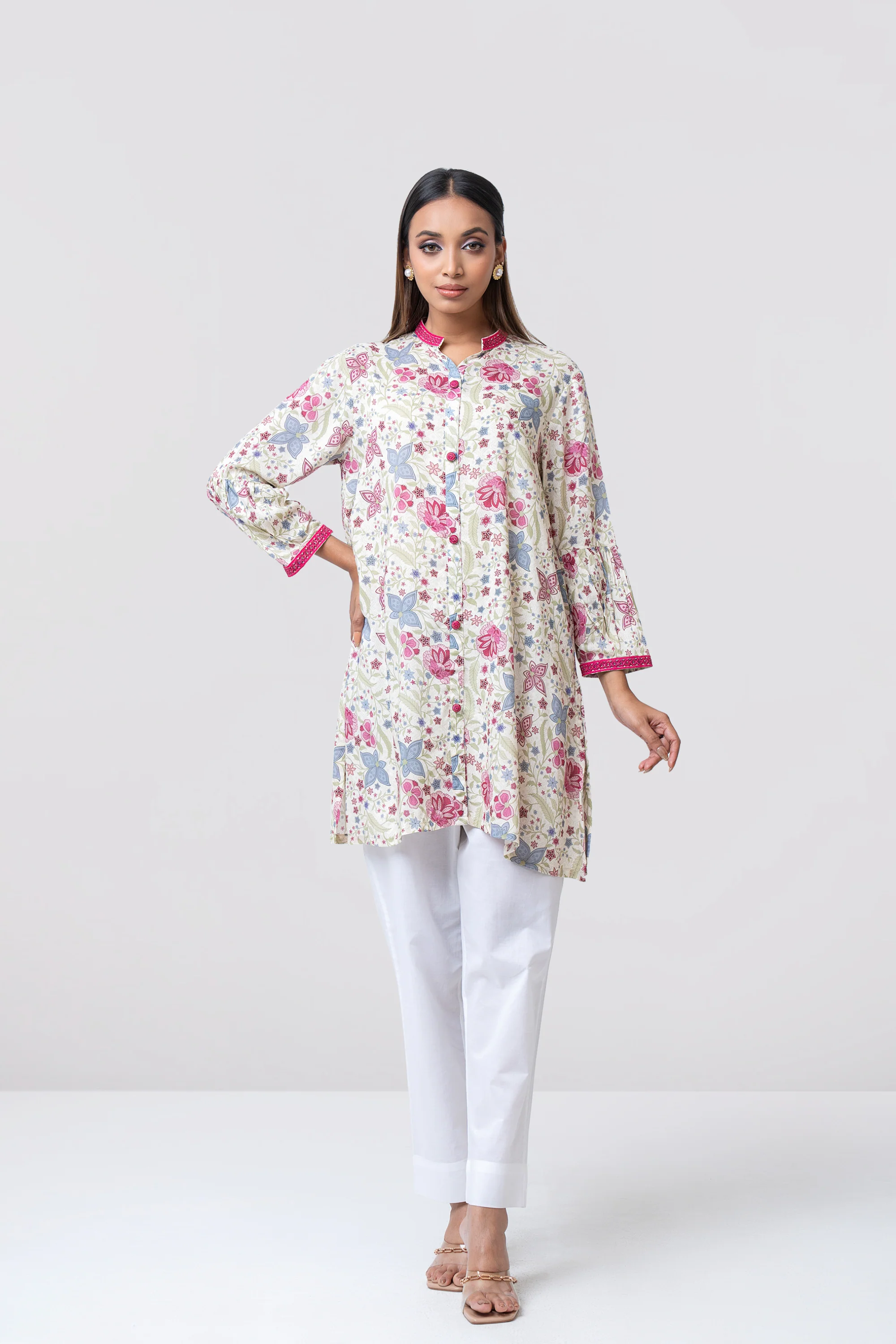 Smart Fit Printed Viscose Ethnic Kurti - Image 3