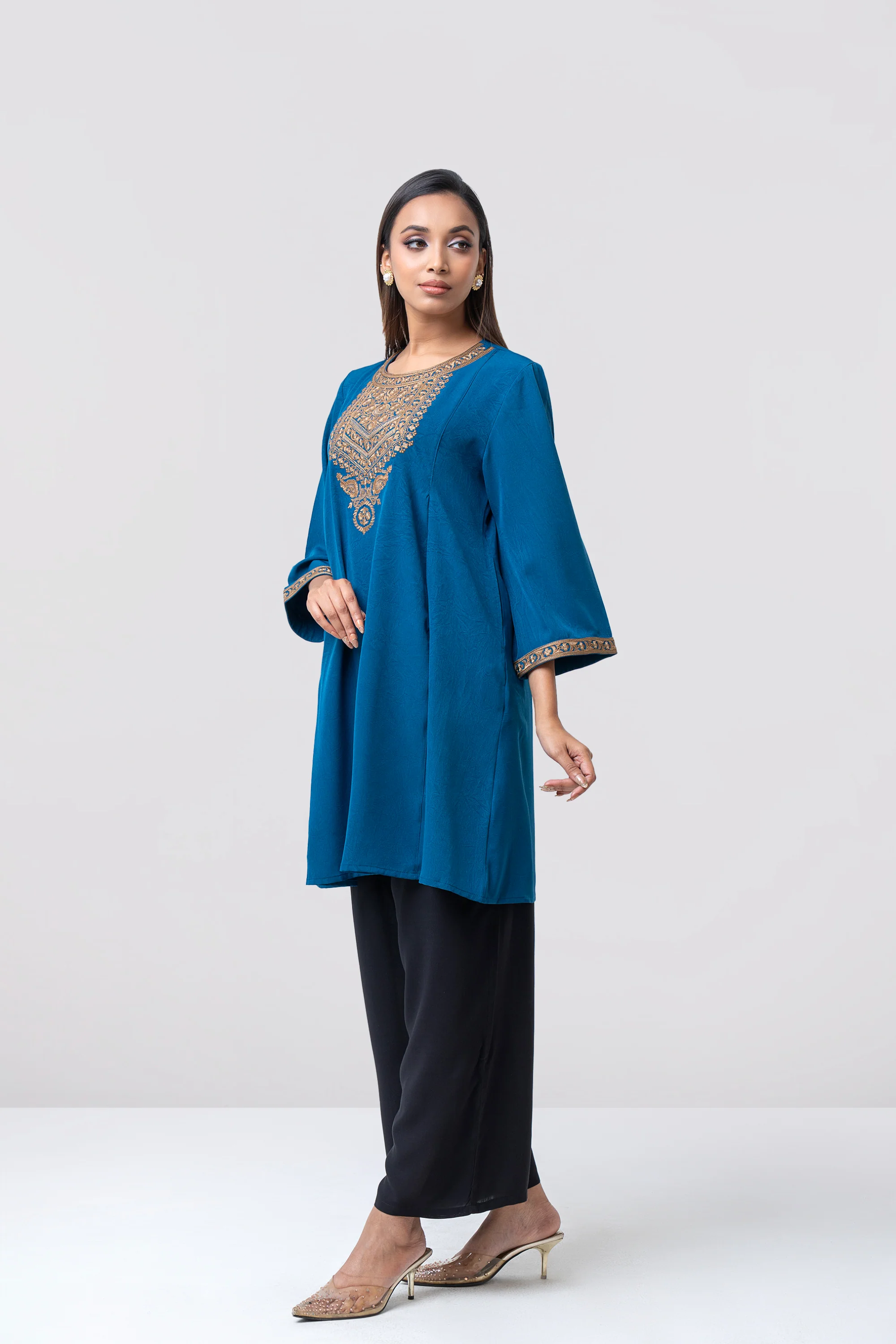 Smart Fit Embroidered Ethnic Kurti - Image 6