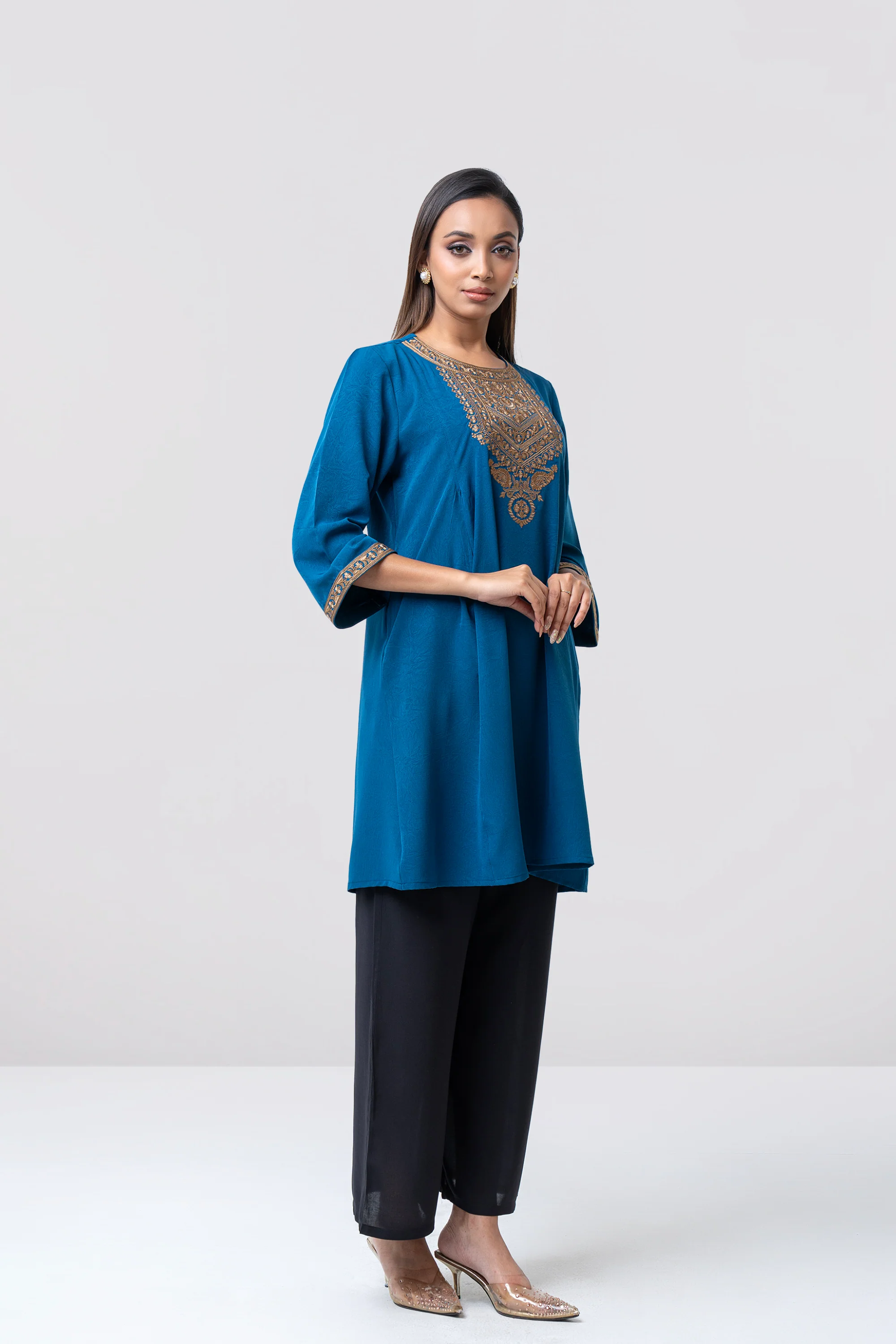 Smart Fit Embroidered Ethnic Kurti - Image 7