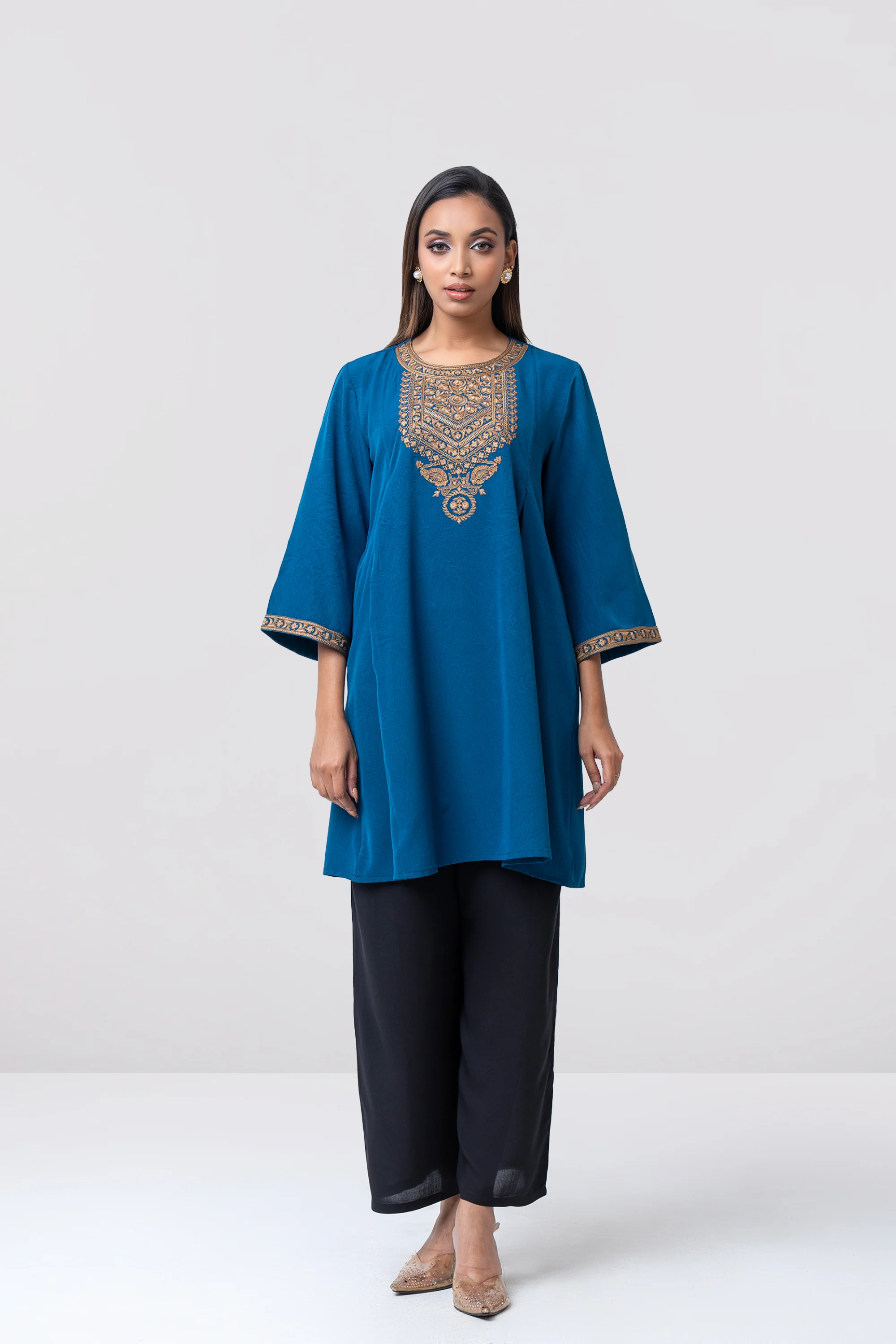 Smart Fit Embroidered Ethnic Kurti - Image 8