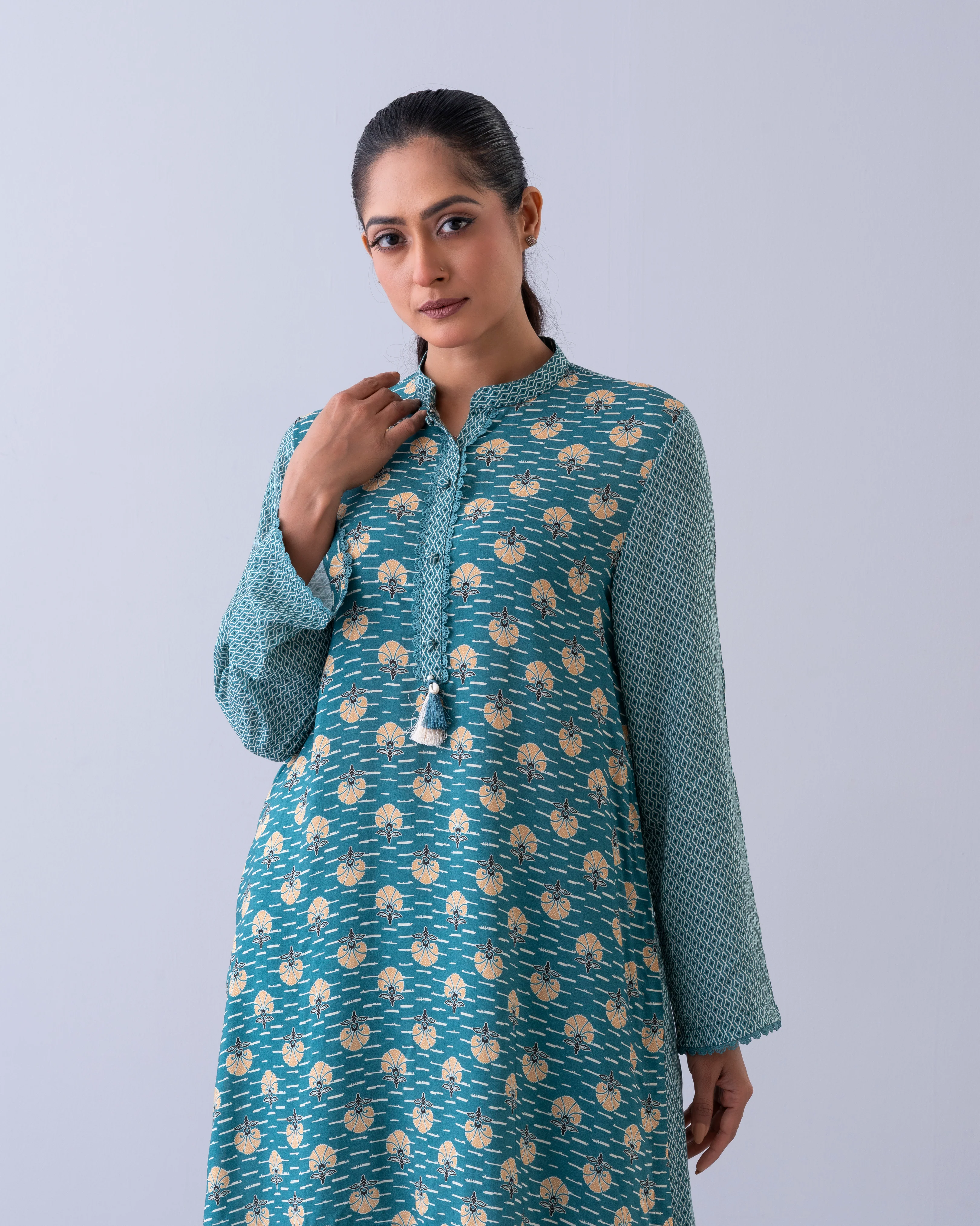 Smart Fit Allover Printed Ethnic Kurti - Image 2