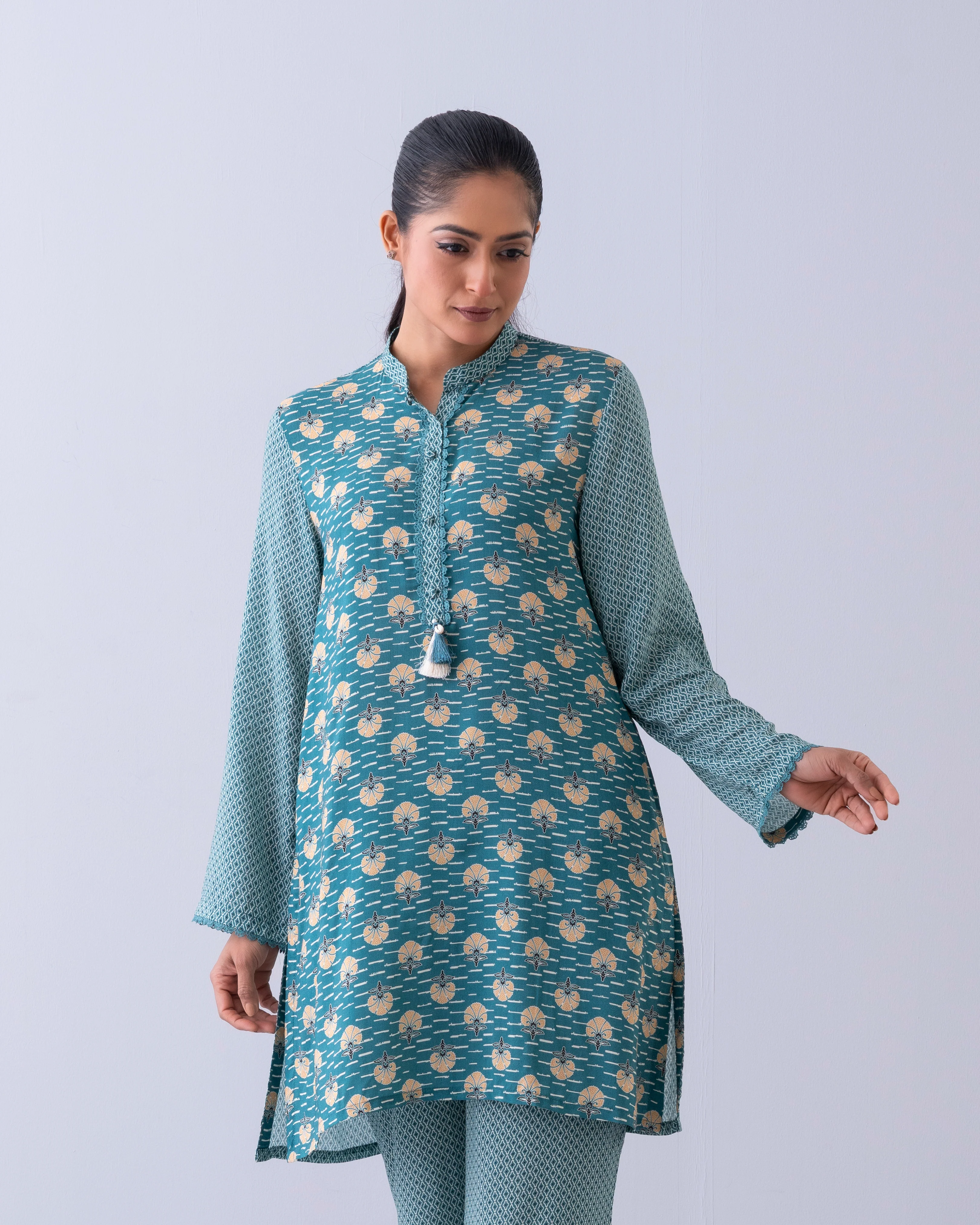 Smart Fit Allover Printed Ethnic Kurti - Image 3